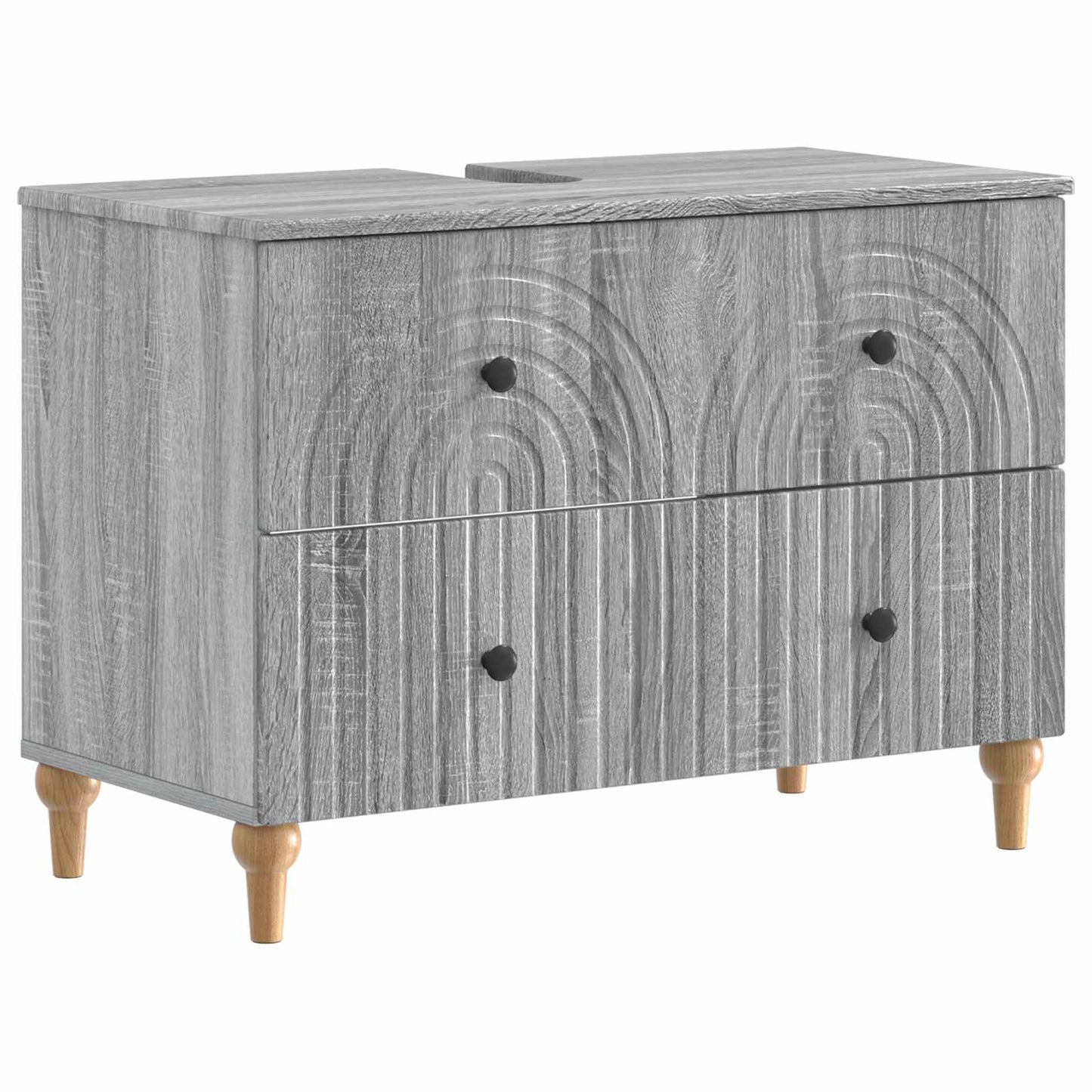 2 Piece Bathroom Cabinet Set ALKMAAR Grey Sonoma