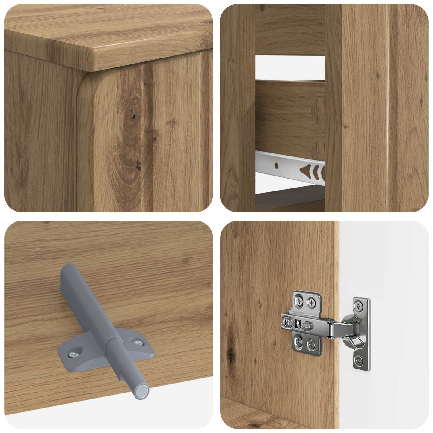 2 Piece Bathroom Cabinet Set ZWOLLE Artisan Oak Engineered Wood