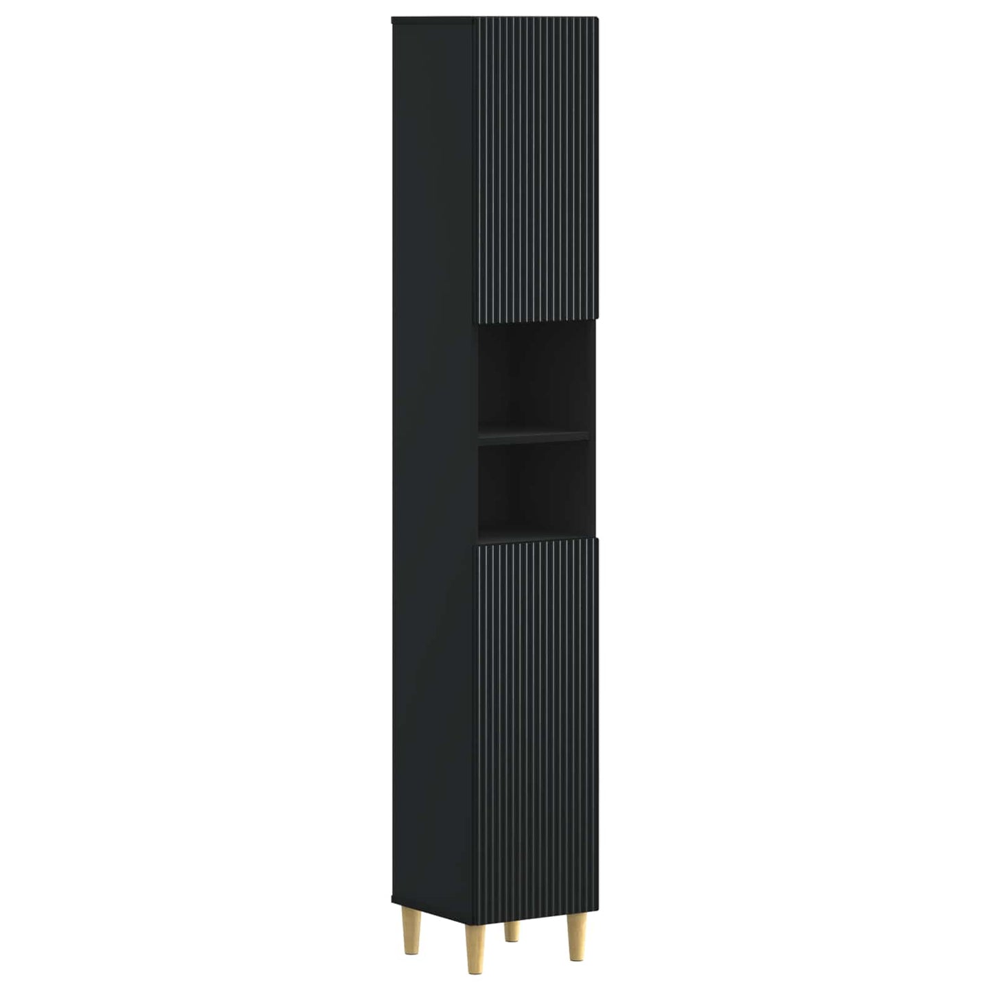 2 Piece Bathroom Cabinet Set ARNHEM Black Engineered Wood