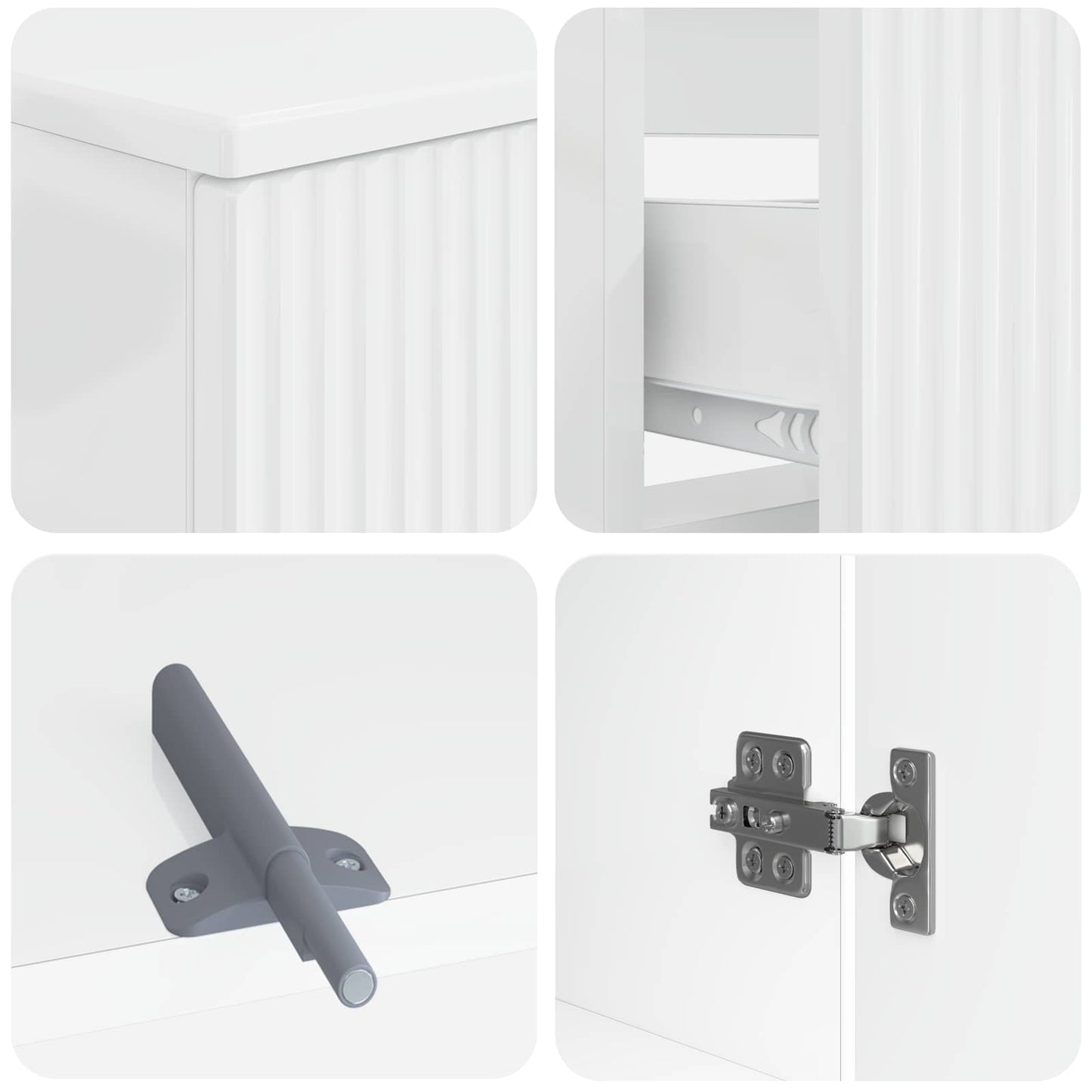 2 Piece Bathroom Cabinet Set ARNHEM High Gloss White
