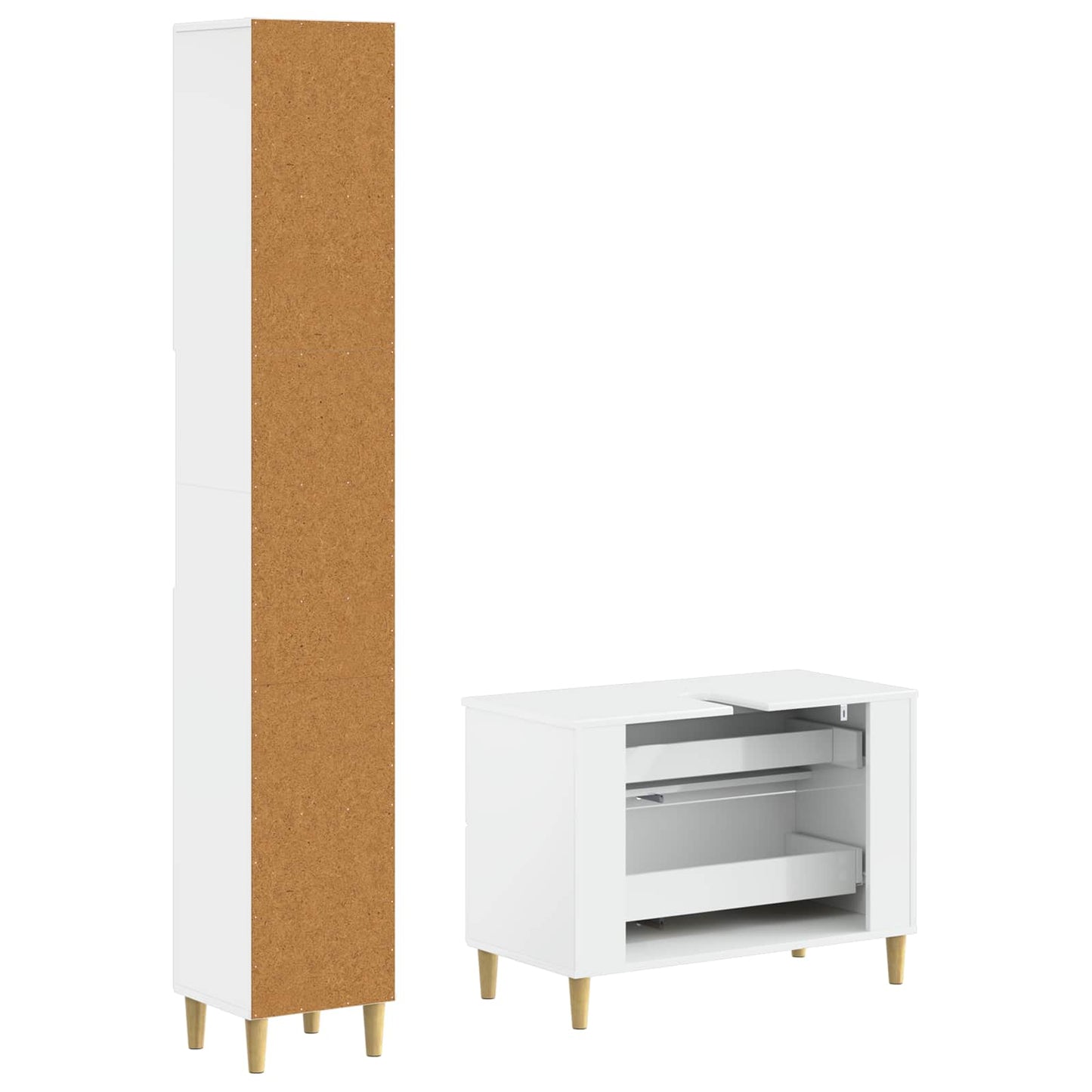 2 Piece Bathroom Cabinet Set ARNHEM High Gloss White