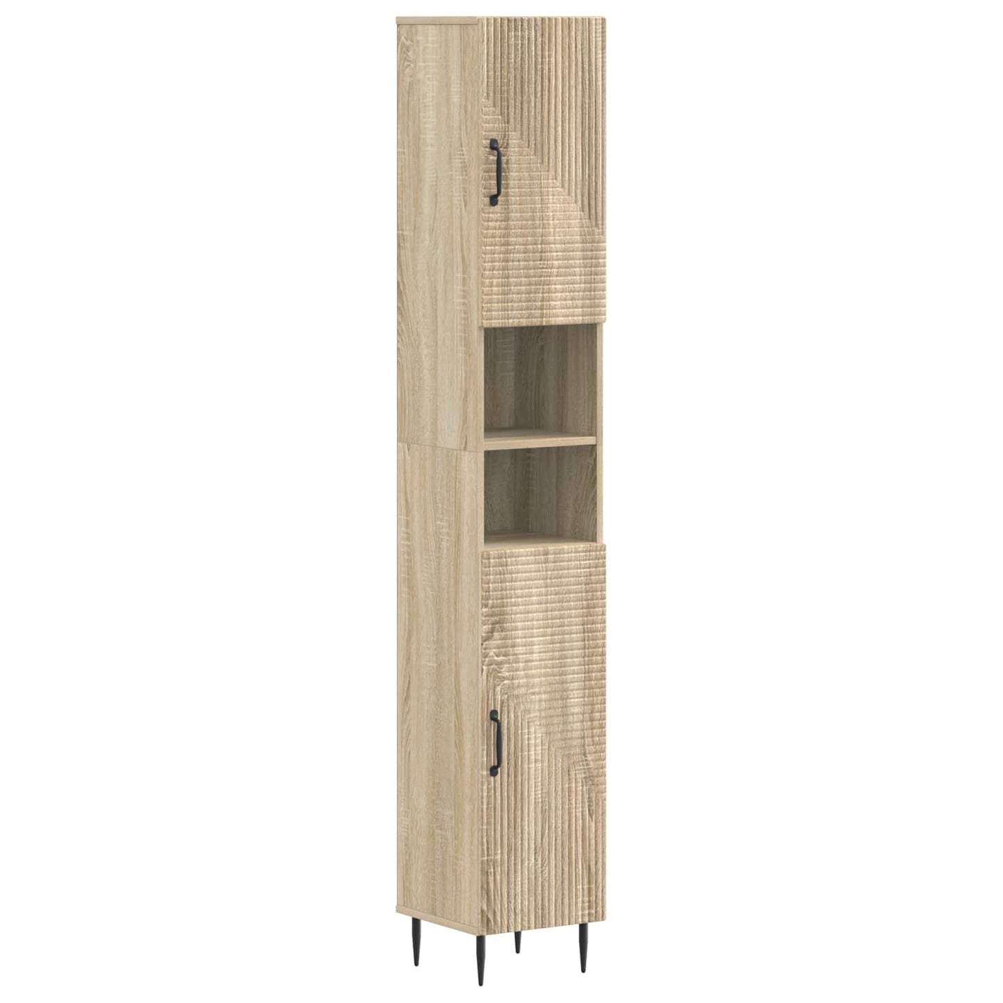 2 Piece Bathroom Cabinet Set HAARLEM Sonoma Oak Engineered Wood
