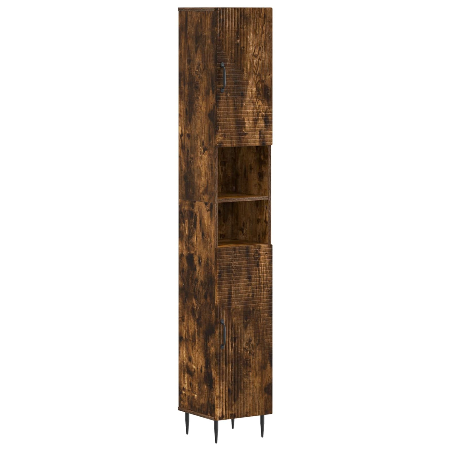2 Piece Bathroom Cabinet Set HAARLEM Smoked Oak Engineered Wood