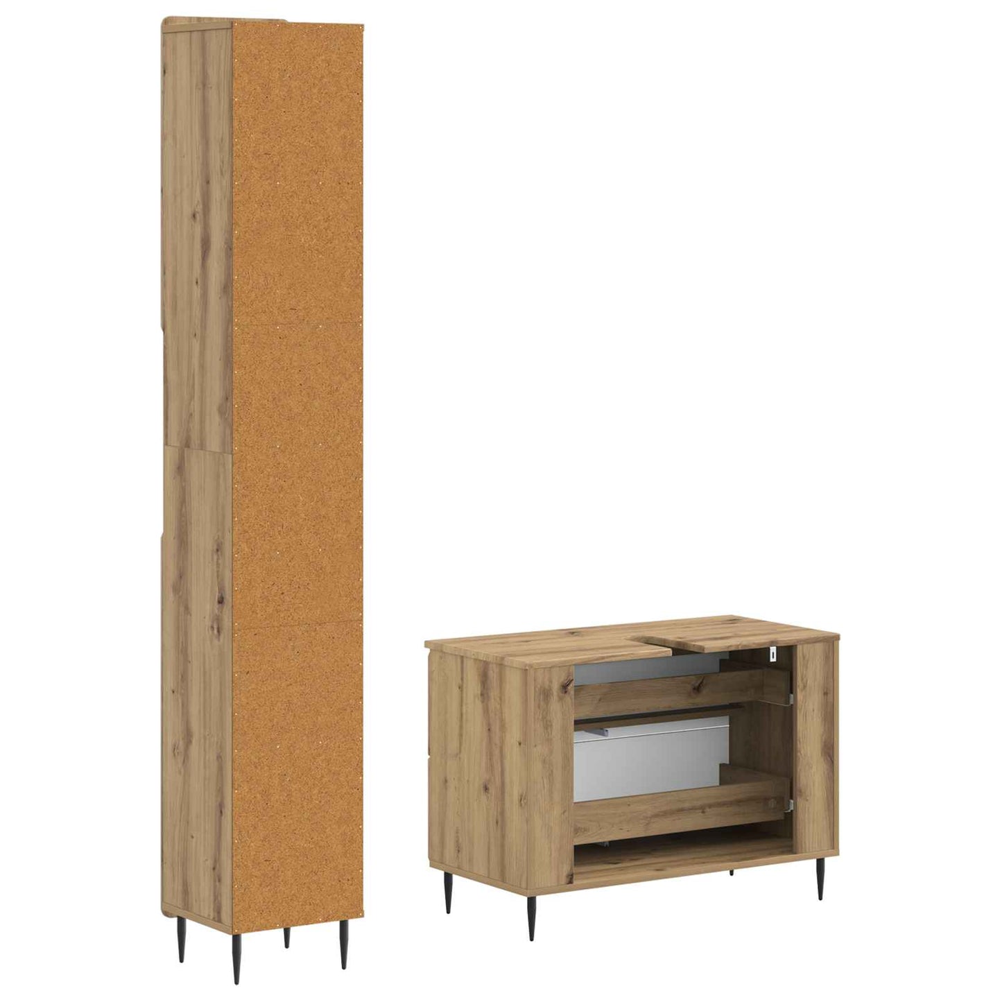 2 Piece Bathroom Cabinet Set HAARLEM Artisan Oak