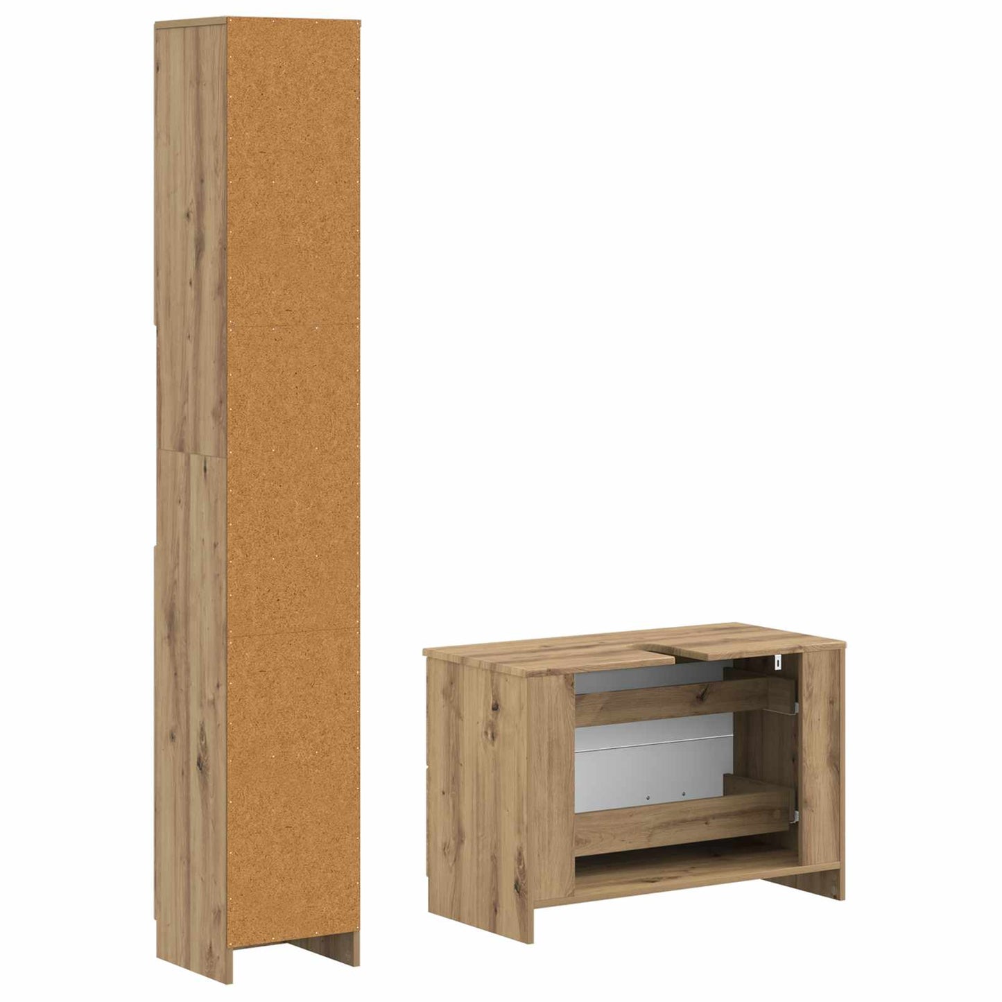 2 Piece Bathroom Cabinet Set UTRECHT Artisan Oak
