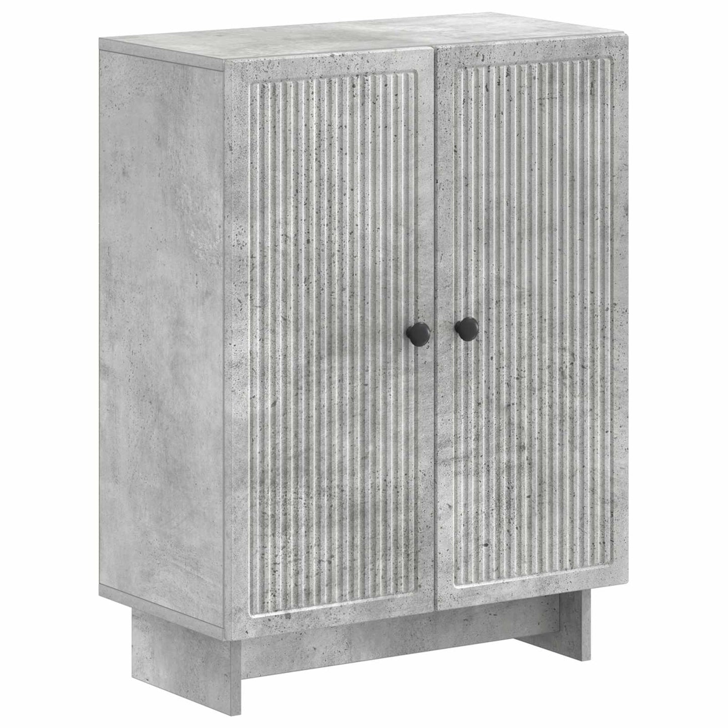 2 Piece Bathroom Cabinet Set EDE Concrete Grey Engineered Wood