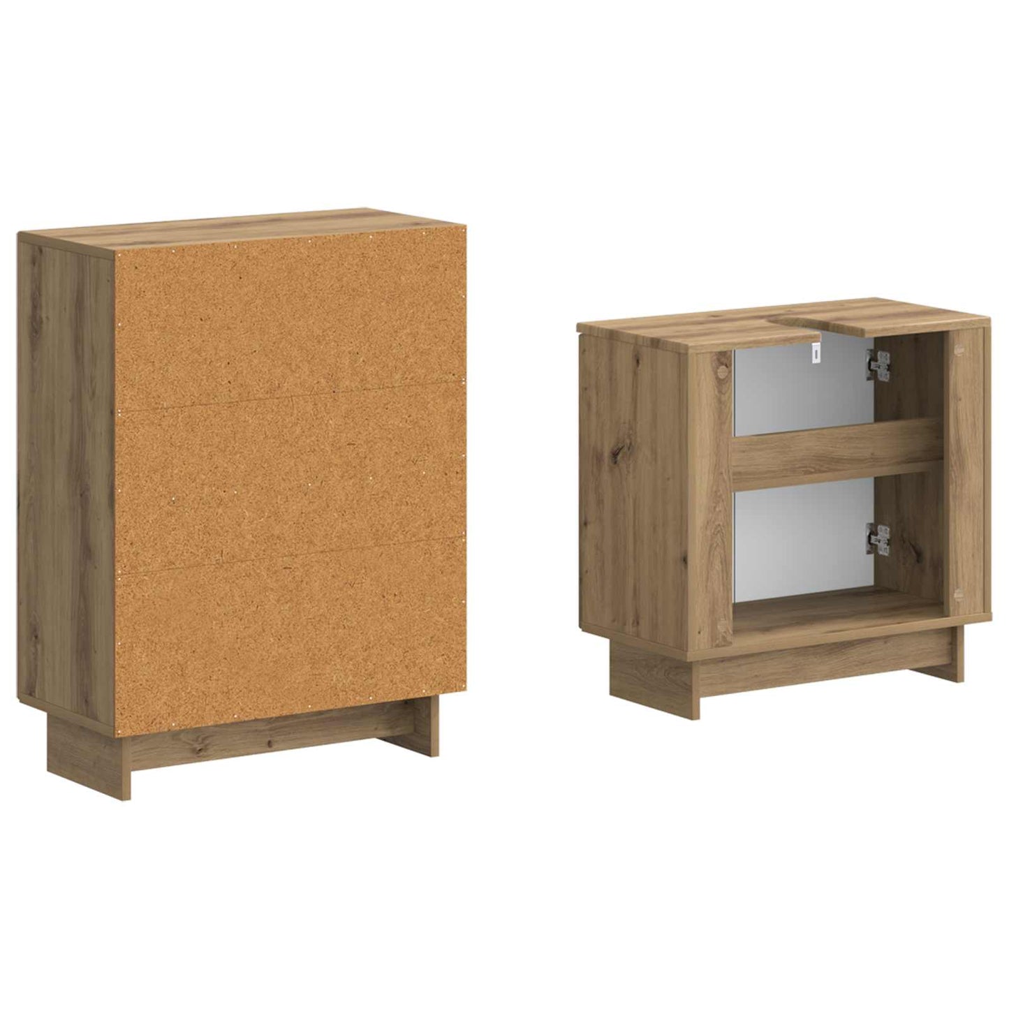 2 Piece Bathroom Cabinet Set EDE Artisan Oak Engineered Wood