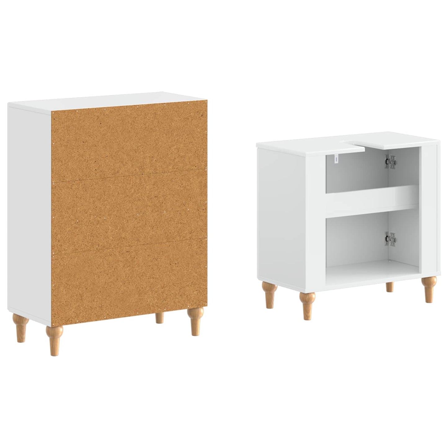 2 Piece Bathroom Cabinet Set ALKMAAR High Gloss White