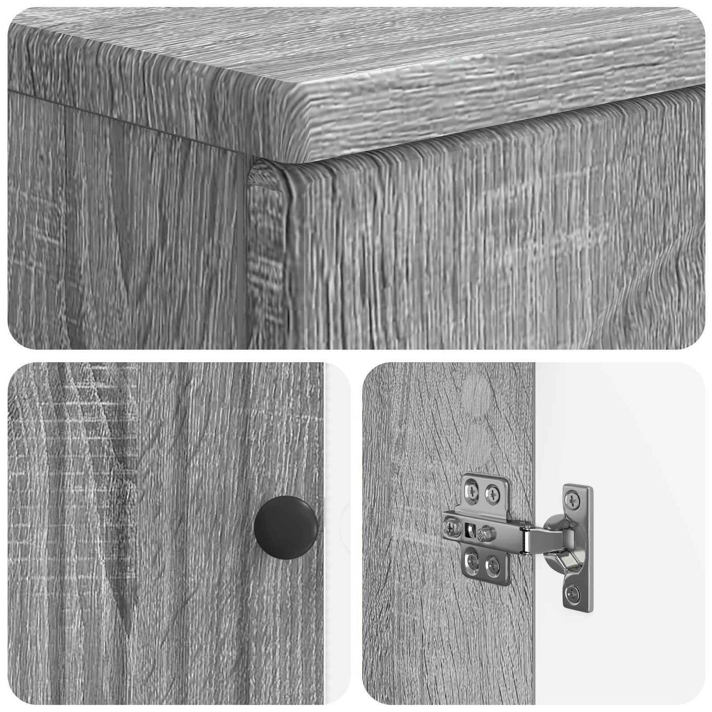 2 Piece Bathroom Cabinet Set ALKMAAR Grey Sonoma
