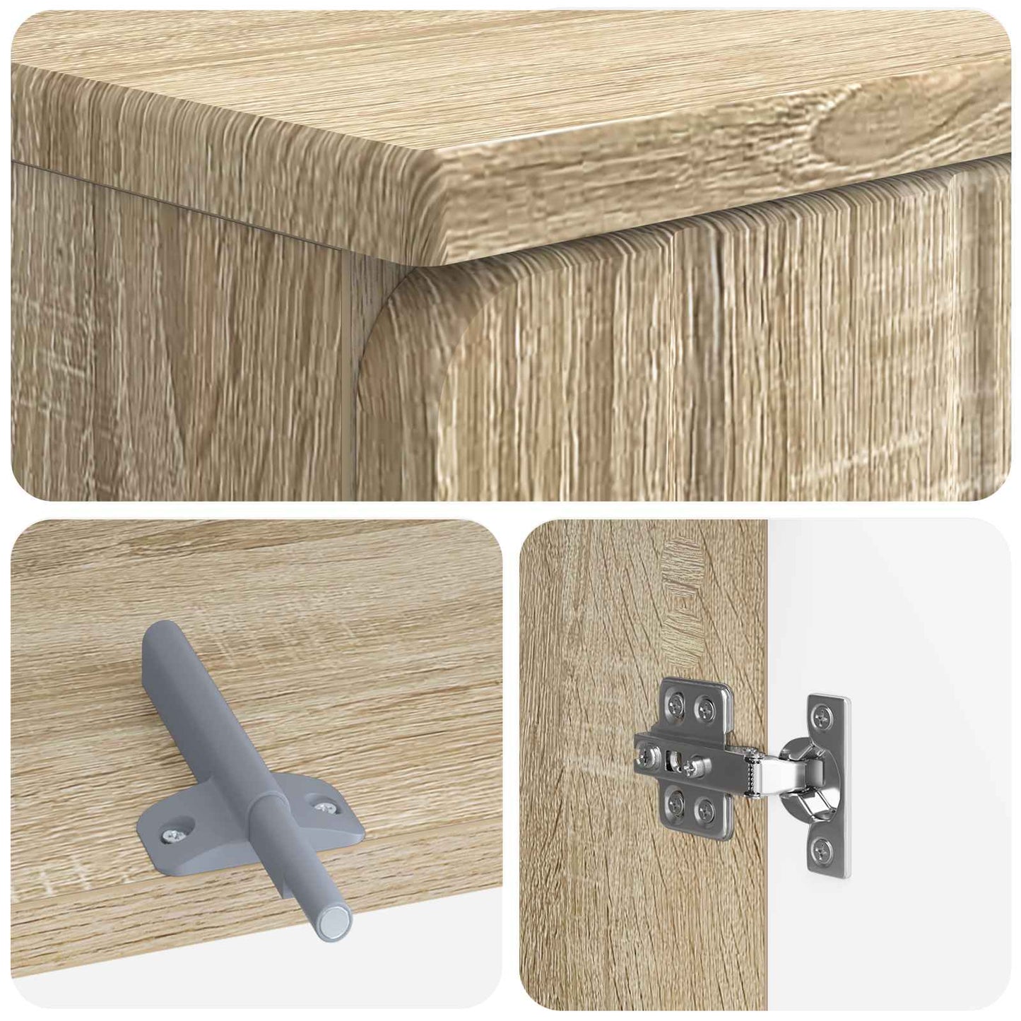 2 Piece Bathroom Cabinet Set ZWOLLE Sonoma Oak Engineered Wood