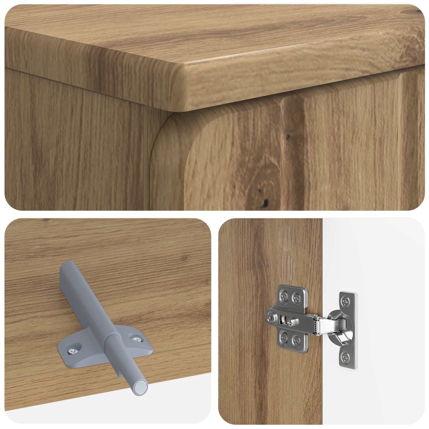 2 Piece Bathroom Cabinet Set ZWOLLE Artisan Oak Engineered Wood