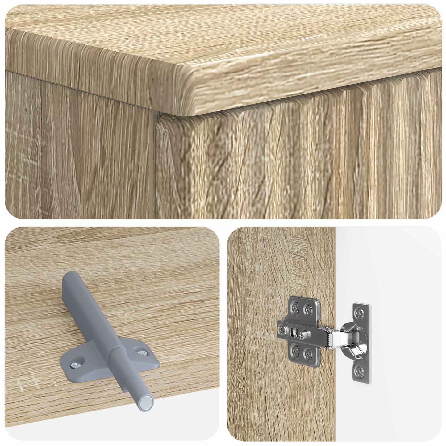 2 Piece Bathroom Cabinet Set ARNHEM Sonoma Oak Engineered Wood
