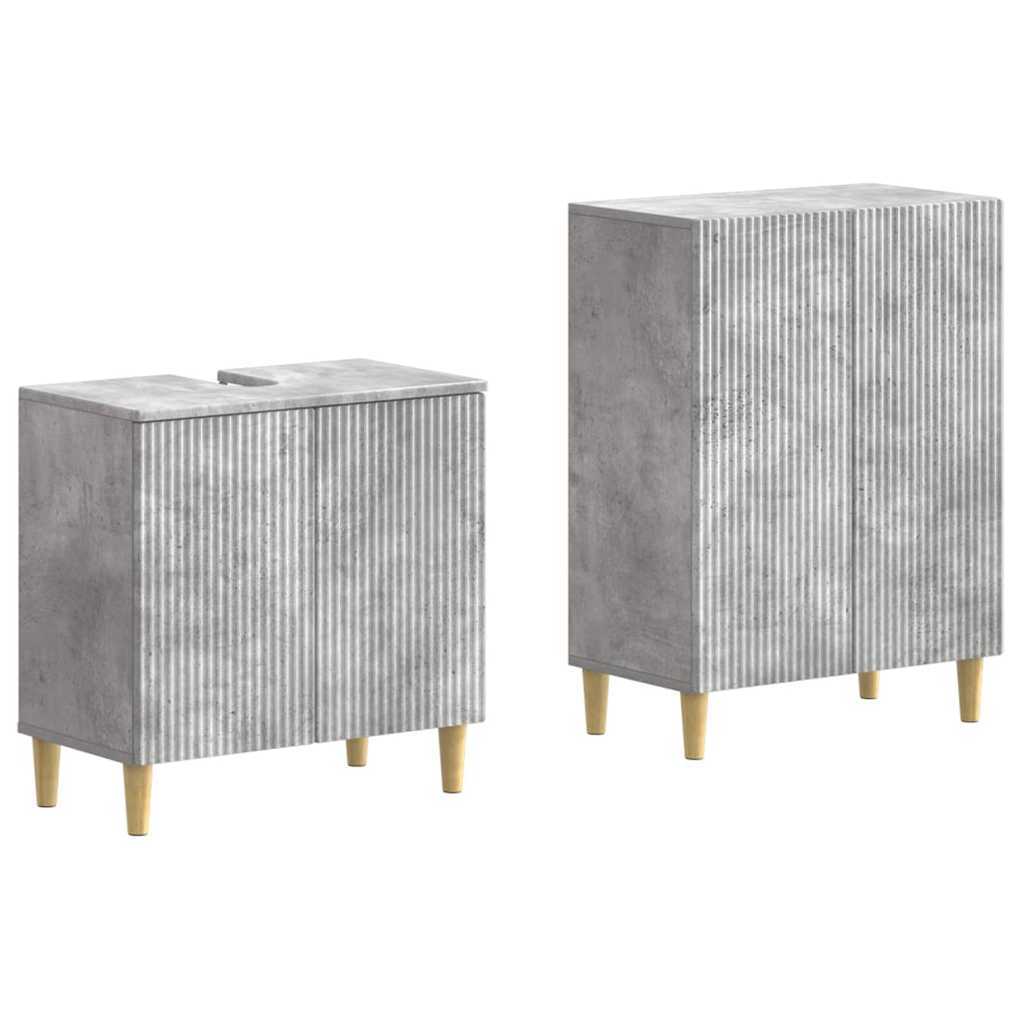 2 Piece Bathroom Cabinet Set ARNHEM Concrete Grey