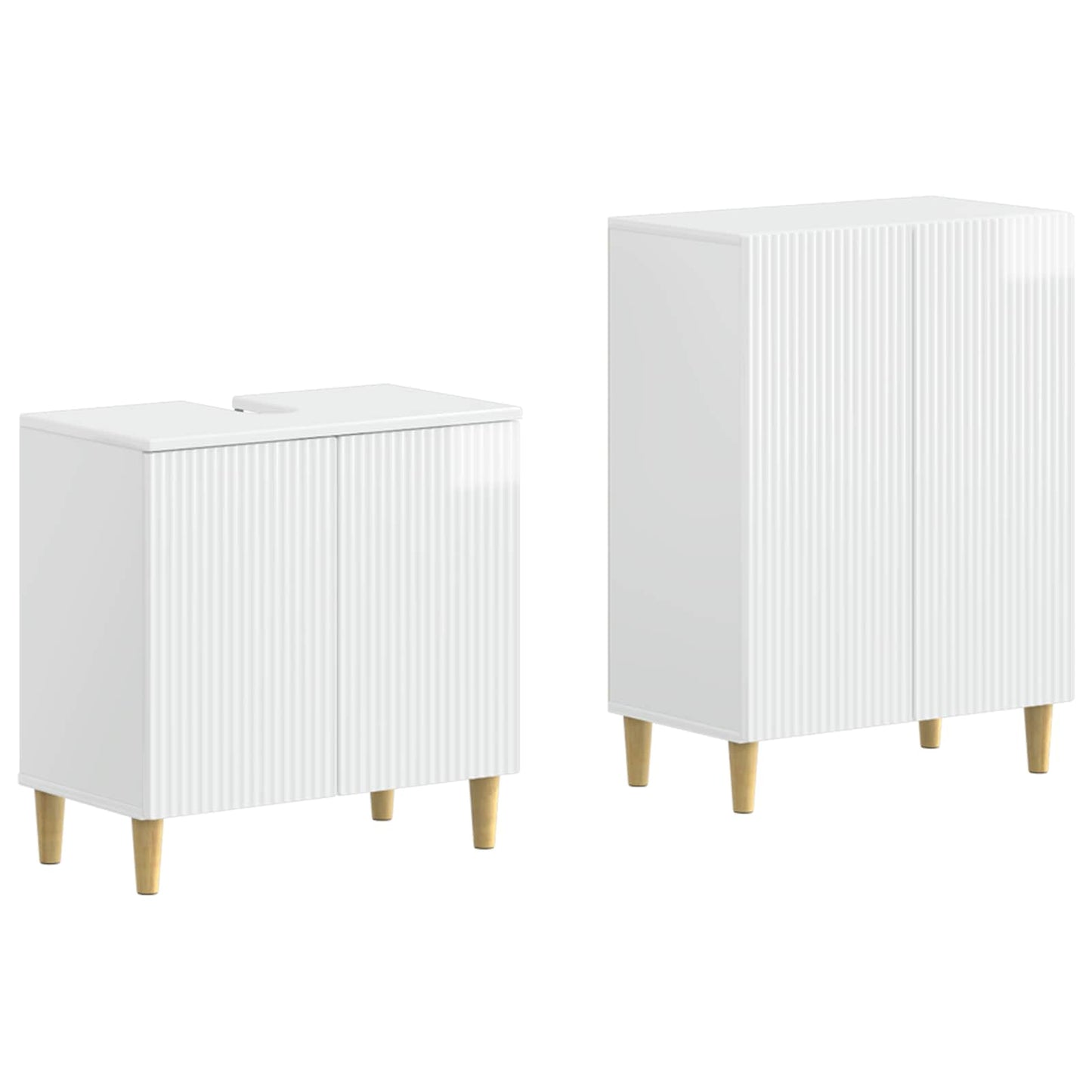 2 Piece Bathroom Cabinet Set ARNHEM High Gloss White