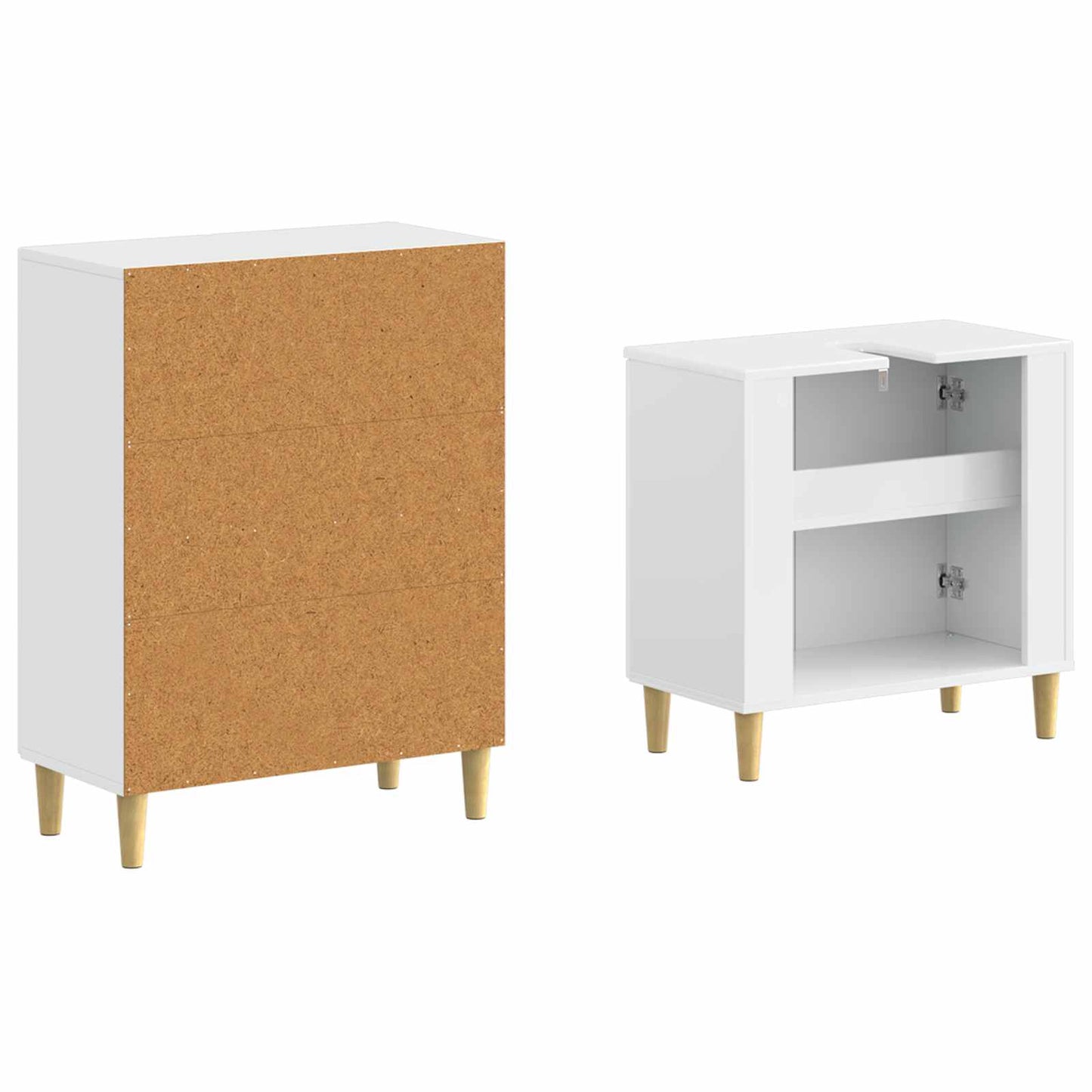 2 Piece Bathroom Cabinet Set ARNHEM High Gloss White