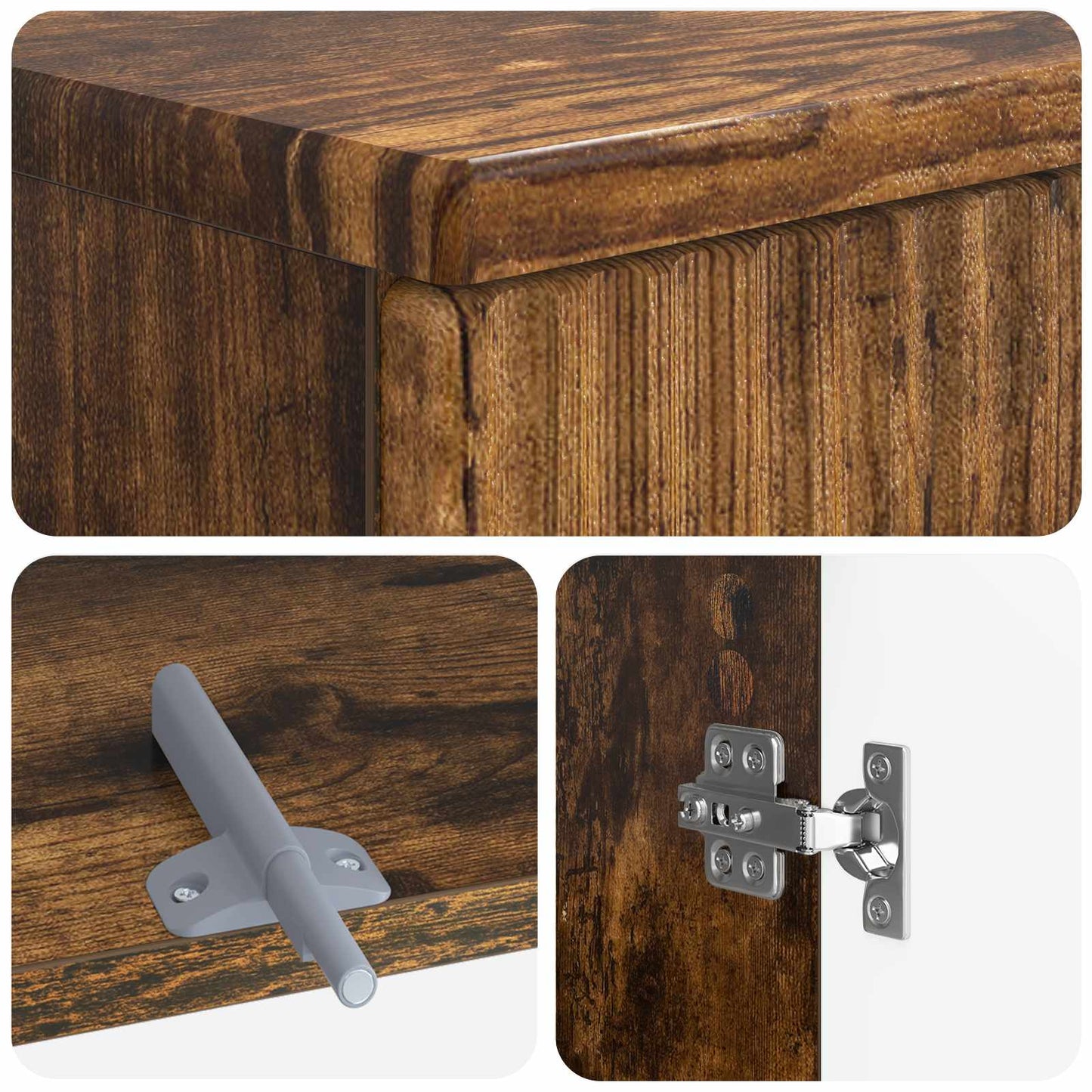 2 Piece Bathroom Cabinet Set ARNHEM Smoked Oak Engineered Wood