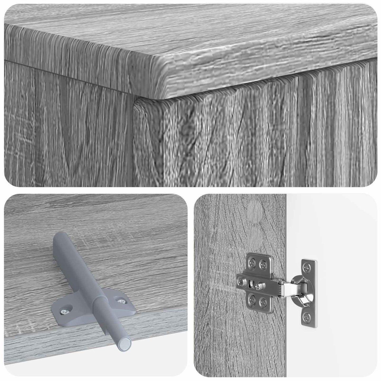 2 Piece Bathroom Cabinet Set ARNHEM Grey Sonoma Engineered Wood