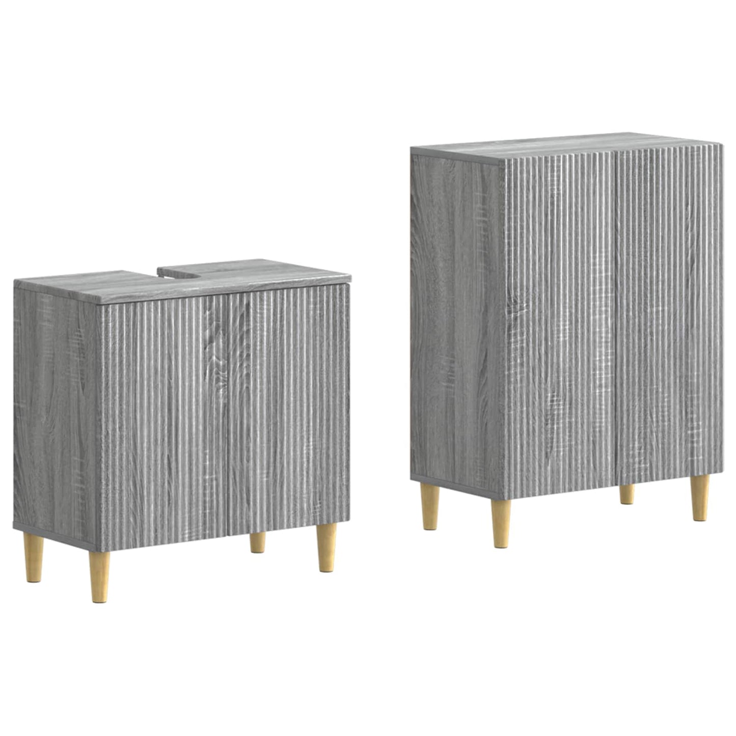 2 Piece Bathroom Cabinet Set ARNHEM Grey Sonoma Engineered Wood