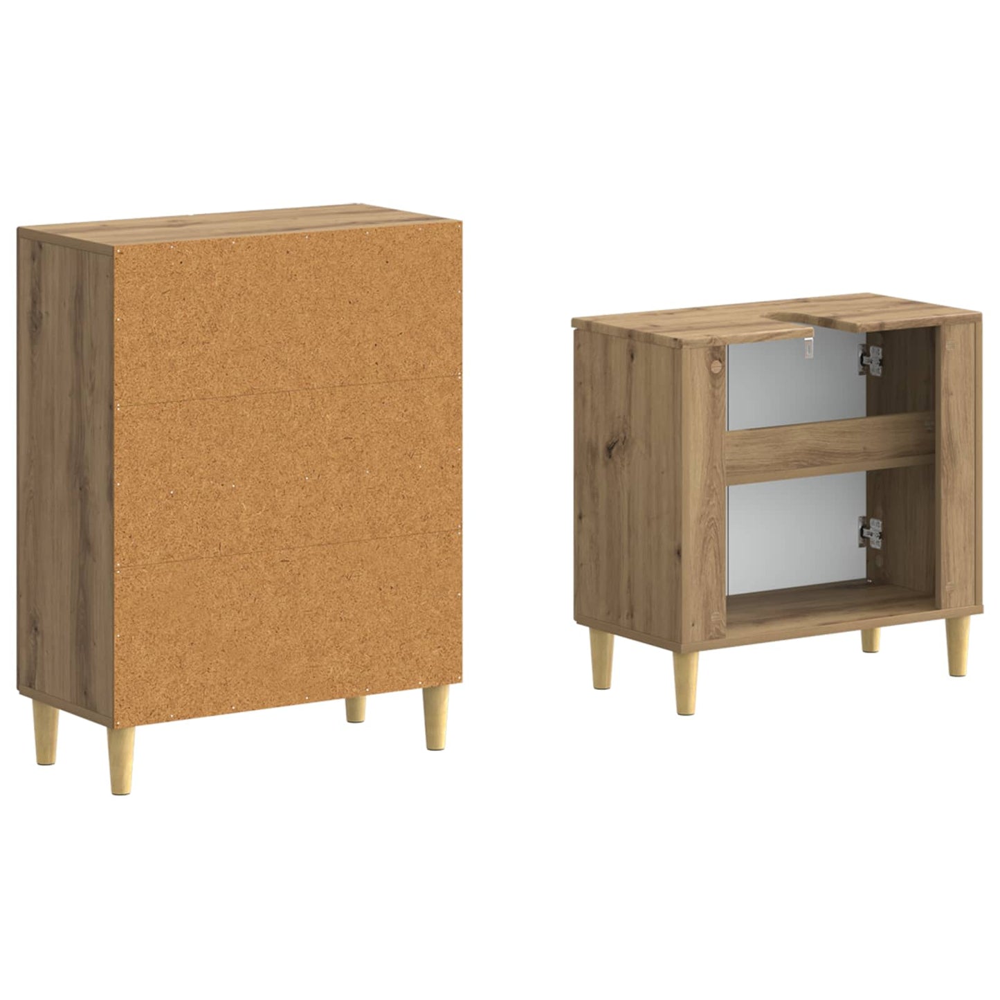 2 Piece Bathroom Cabinet Set ARNHEM Artisan Oak Engineered Wood