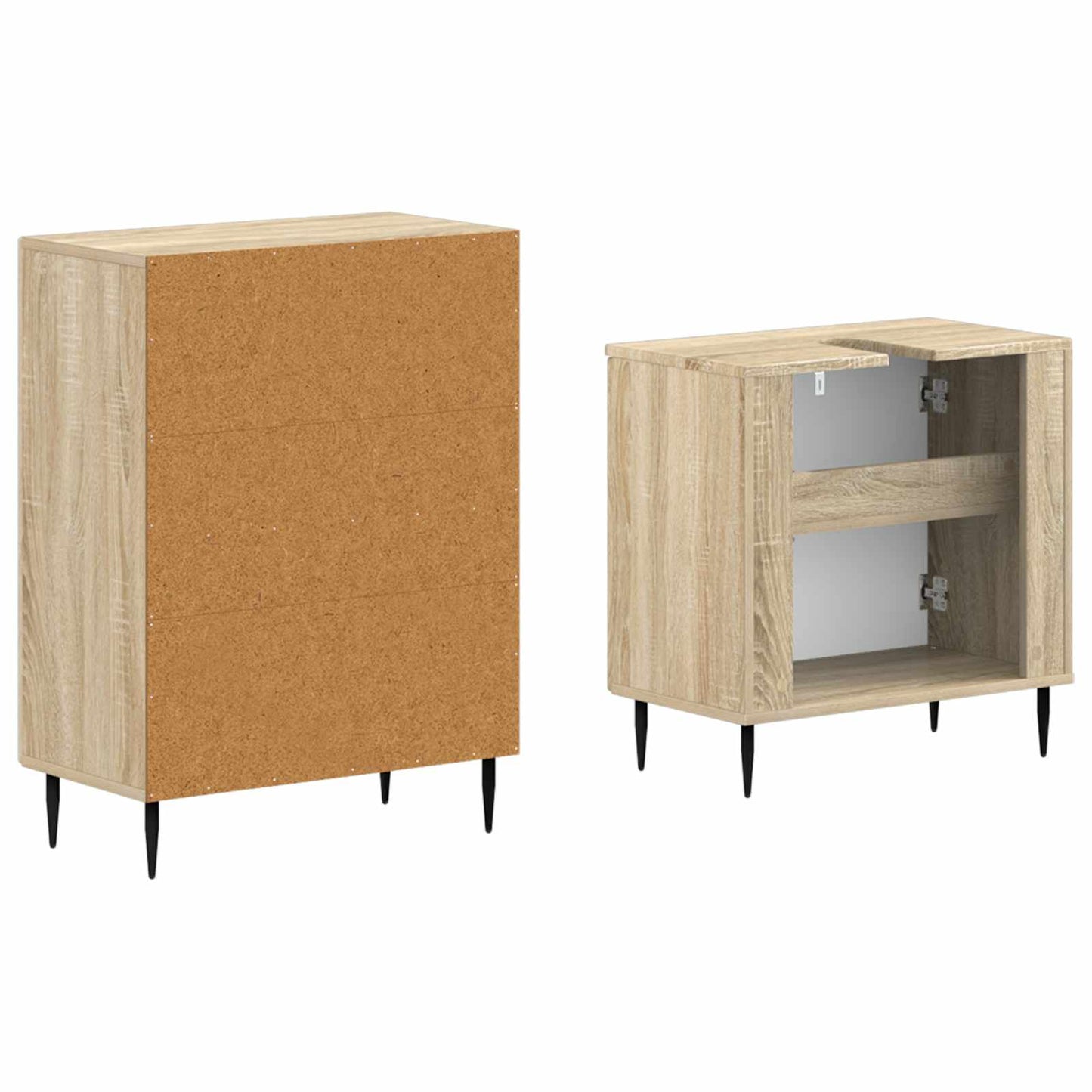2 Piece Bathroom Cabinet Set HAARLEM Sonoma Oak Engineered Wood