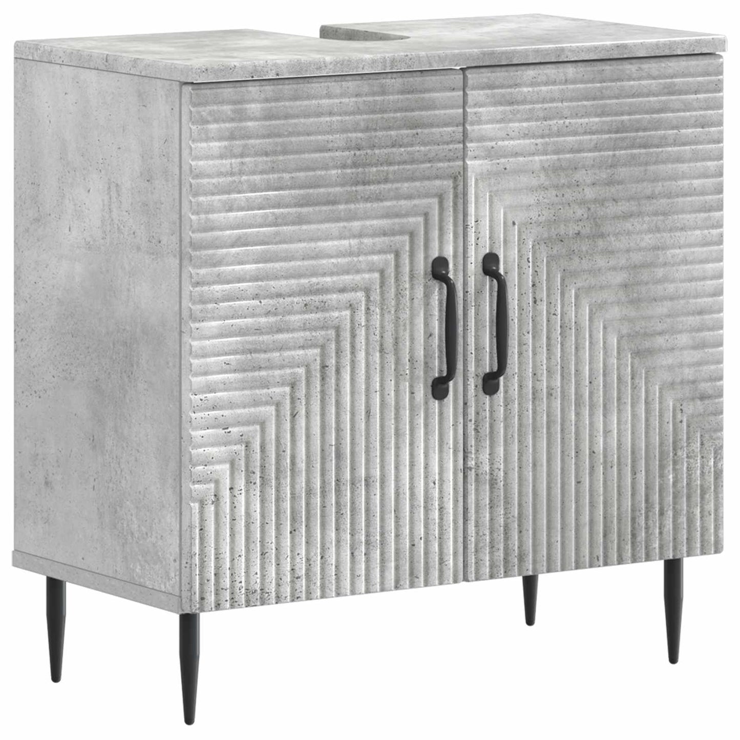 2 Piece Bathroom Cabinet Set HAARLEM Concrete Grey