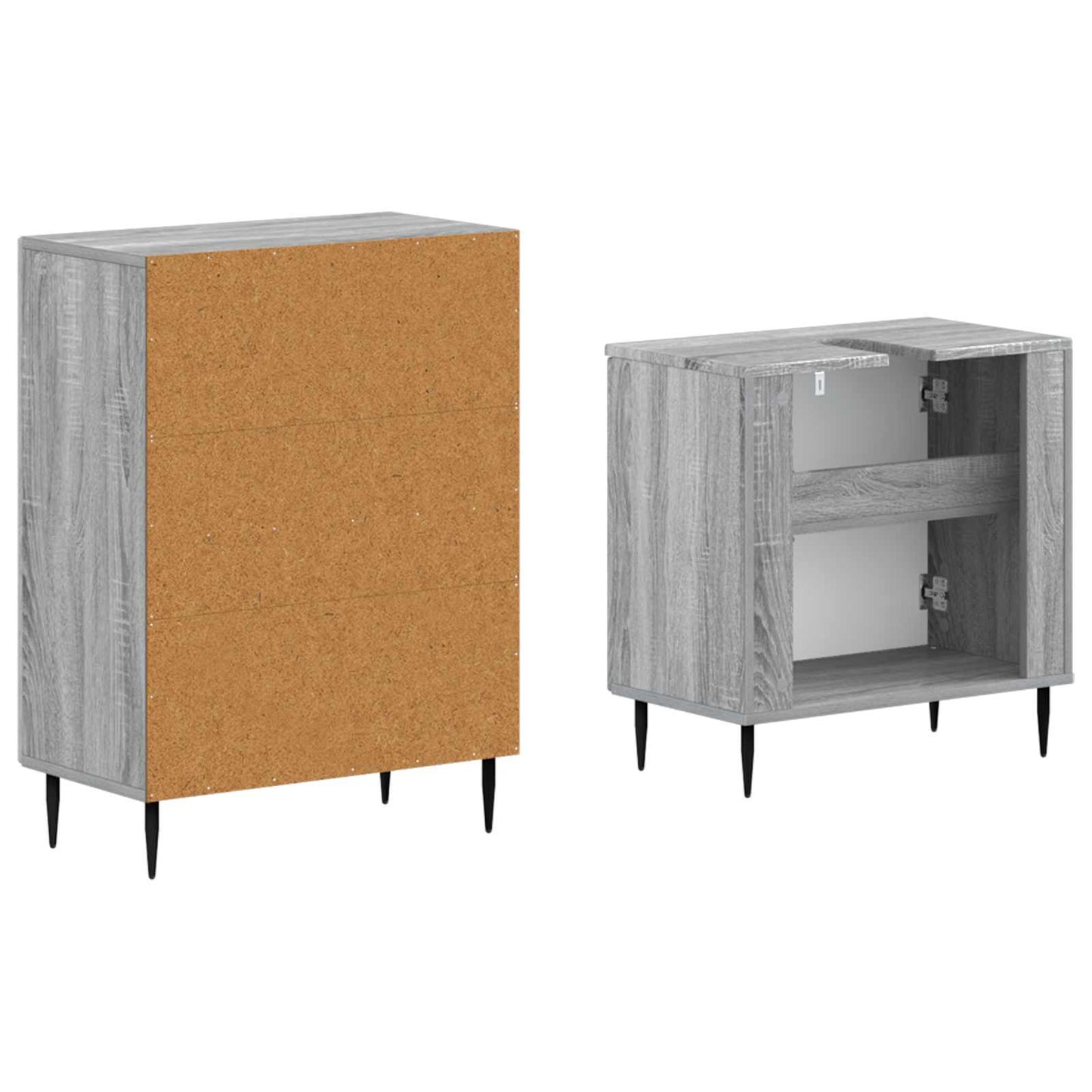 2 Piece Bathroom Cabinet Set HAARLEM Grey Sonoma