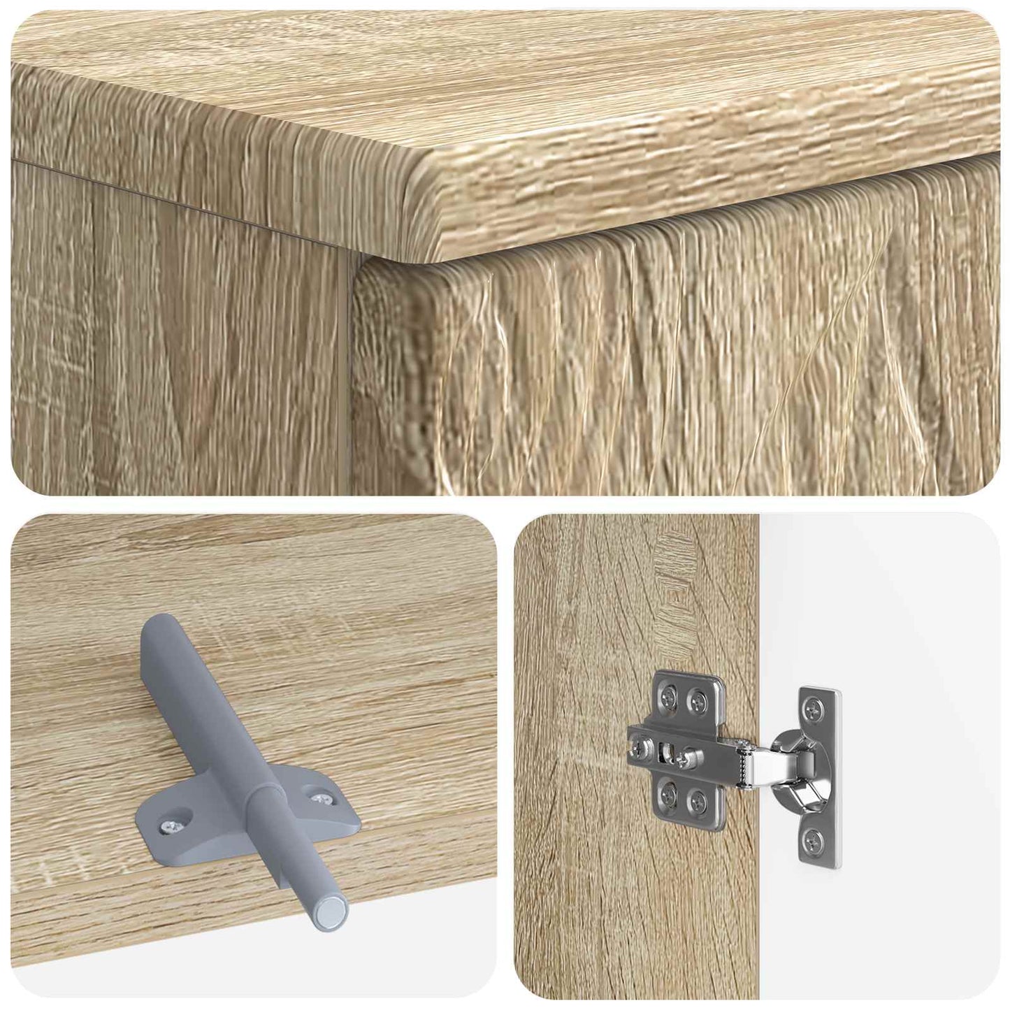 2 Piece Bathroom Cabinet Set DELFT Sonoma Oak Engineered Wood