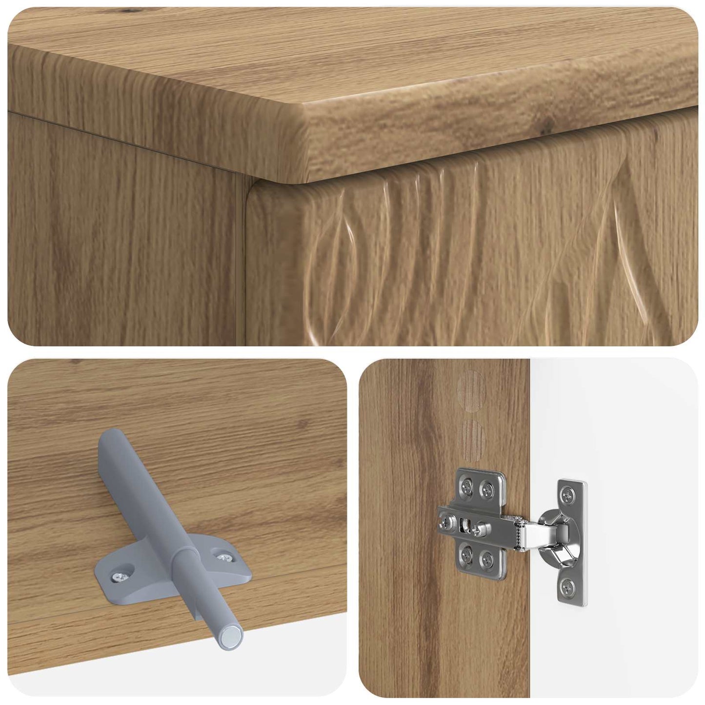2 Piece Bathroom Cabinet Set DELFT Artisan Oak Engineered Wood