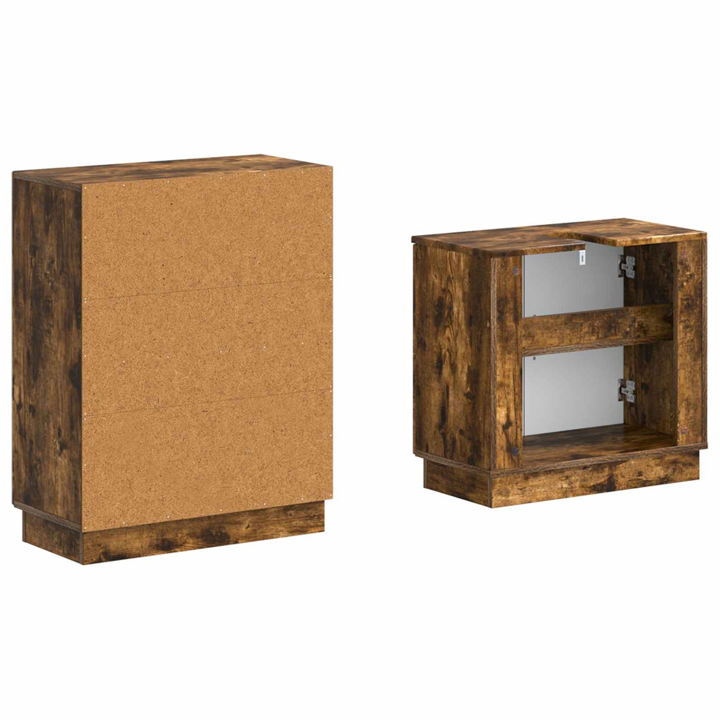 2 Piece Bathroom Cabinet Set HOORN Smoked Oak Engineered Wood