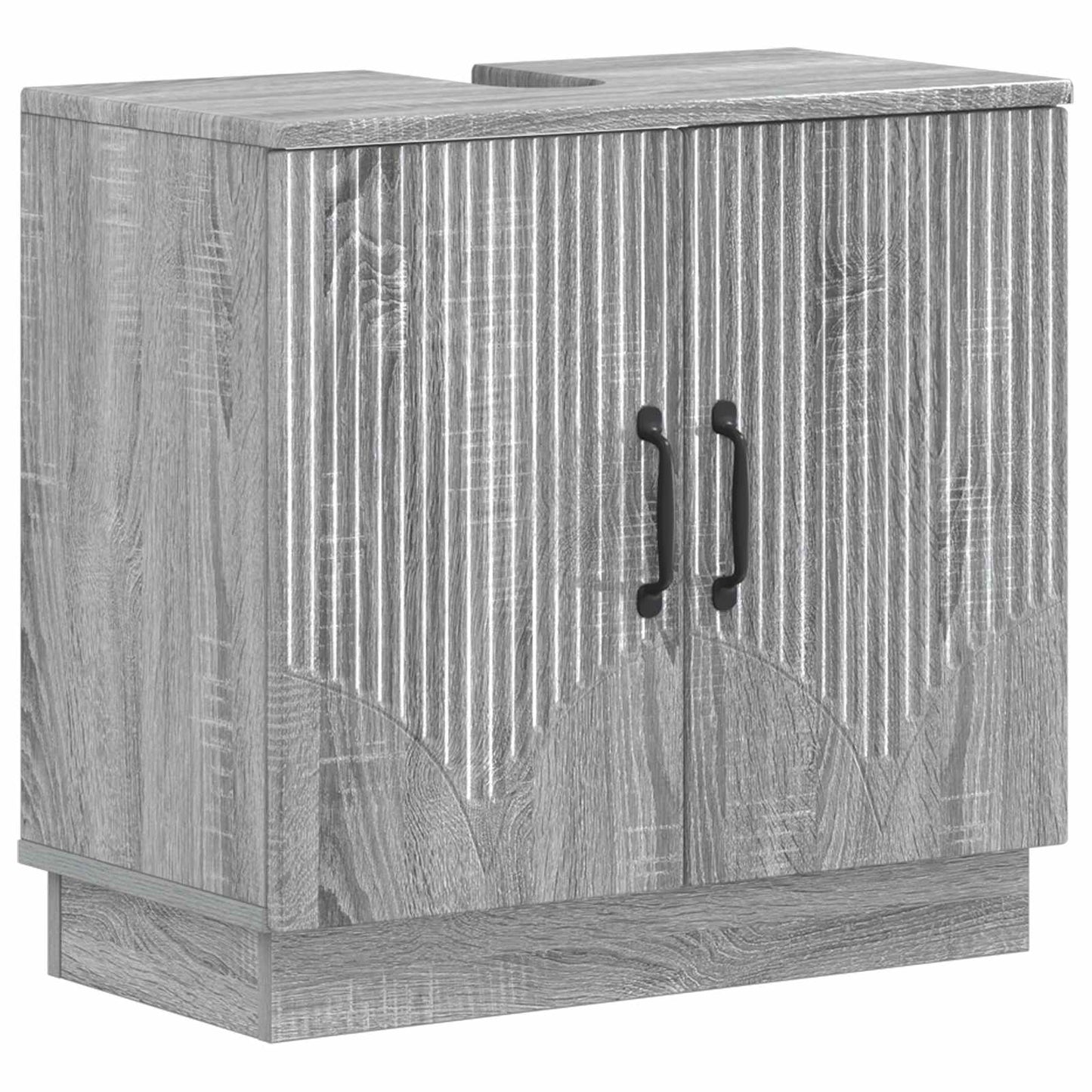 2 Piece Bathroom Cabinet Set HOORN Grey Sonoma Engineered Wood