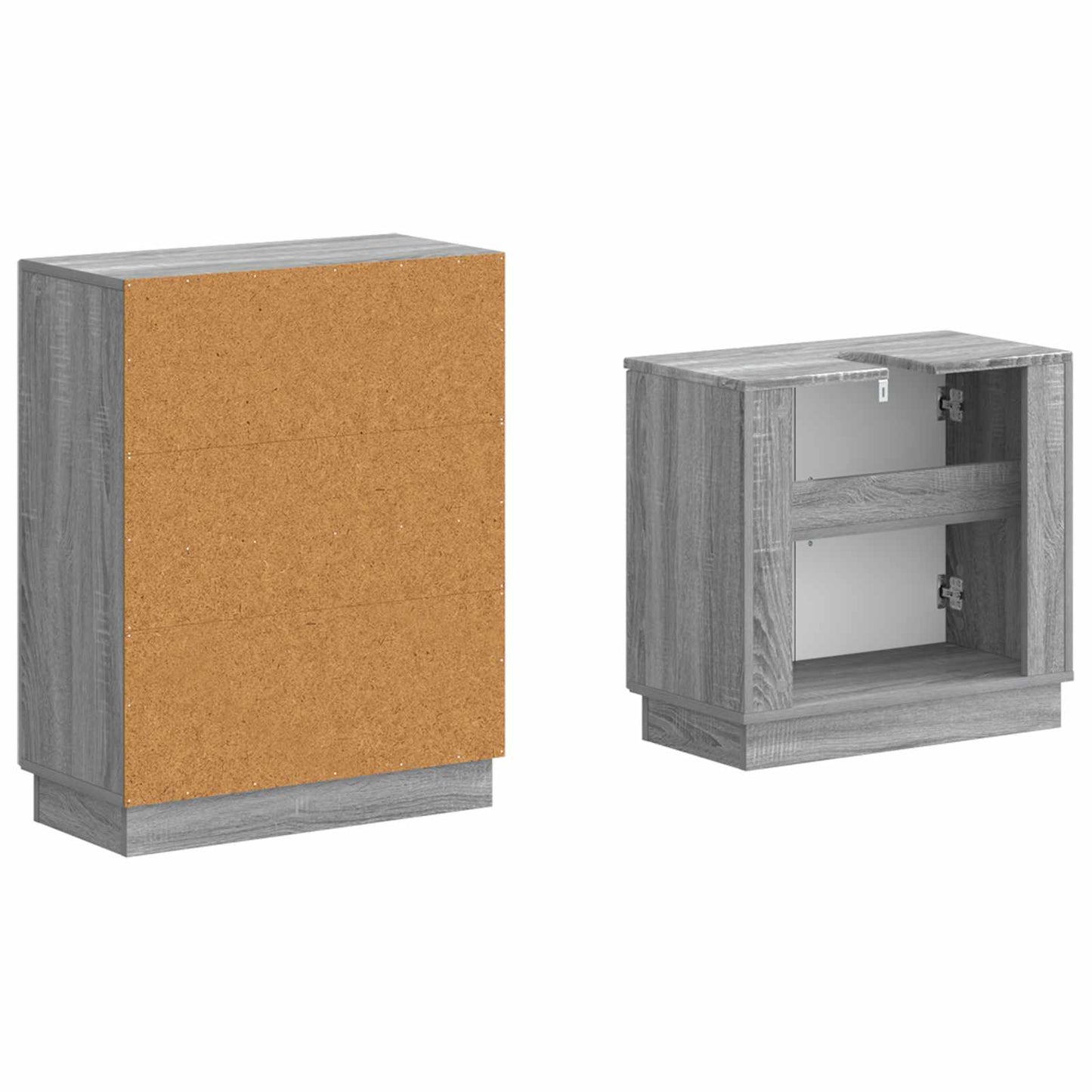 2 Piece Bathroom Cabinet Set HOORN Grey Sonoma Engineered Wood
