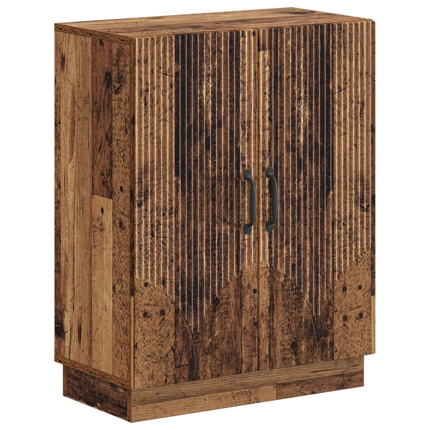 2 Piece Bathroom Cabinet Set HOORN Old Wood Engineered Wood