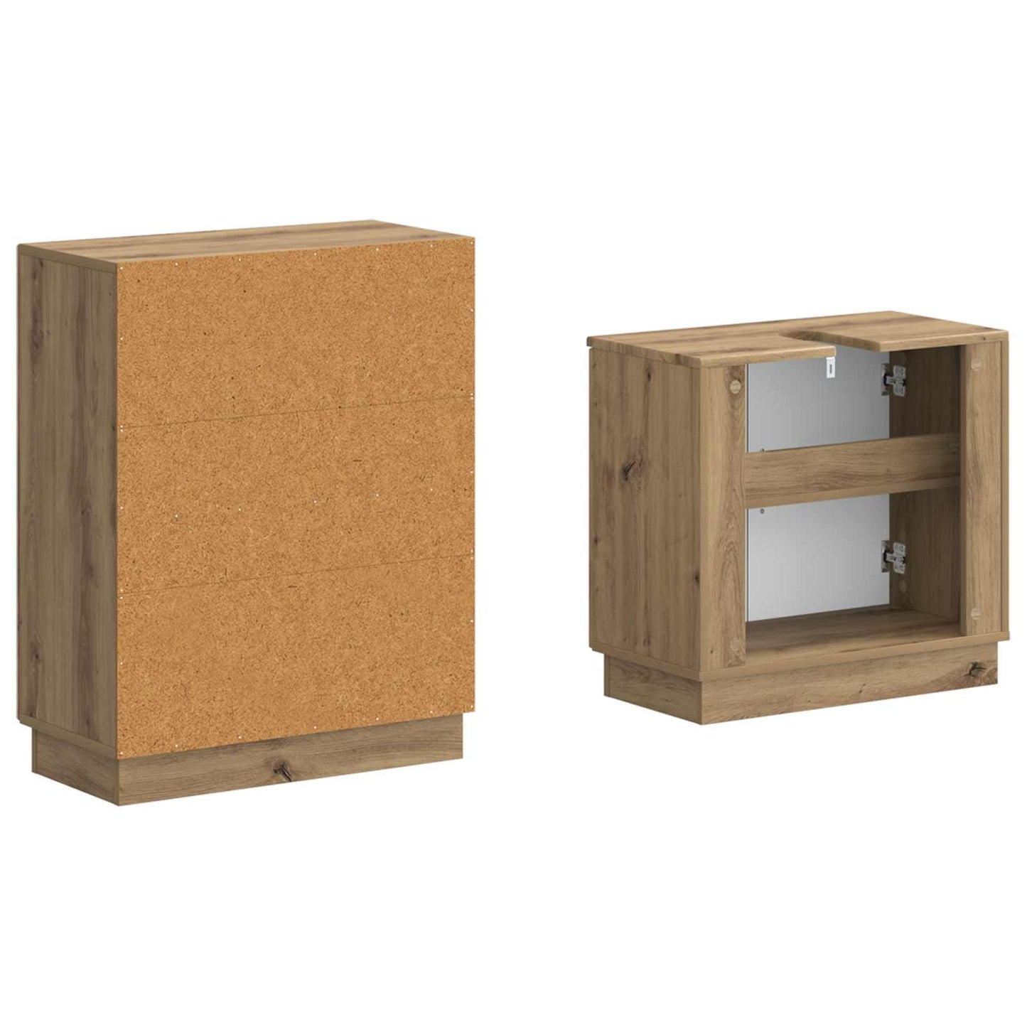 2 Piece Bathroom Cabinet Set HOORN Artisan Oak Engineered Wood
