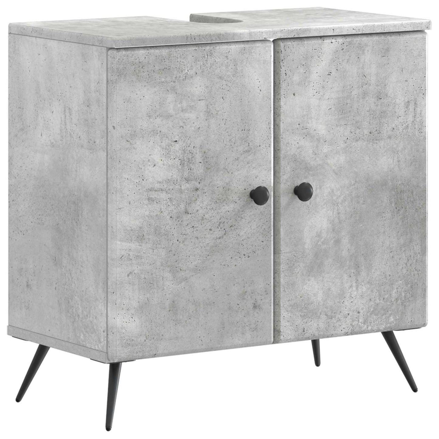 2 Piece Bathroom Cabinet Set BREDA Concrete Grey