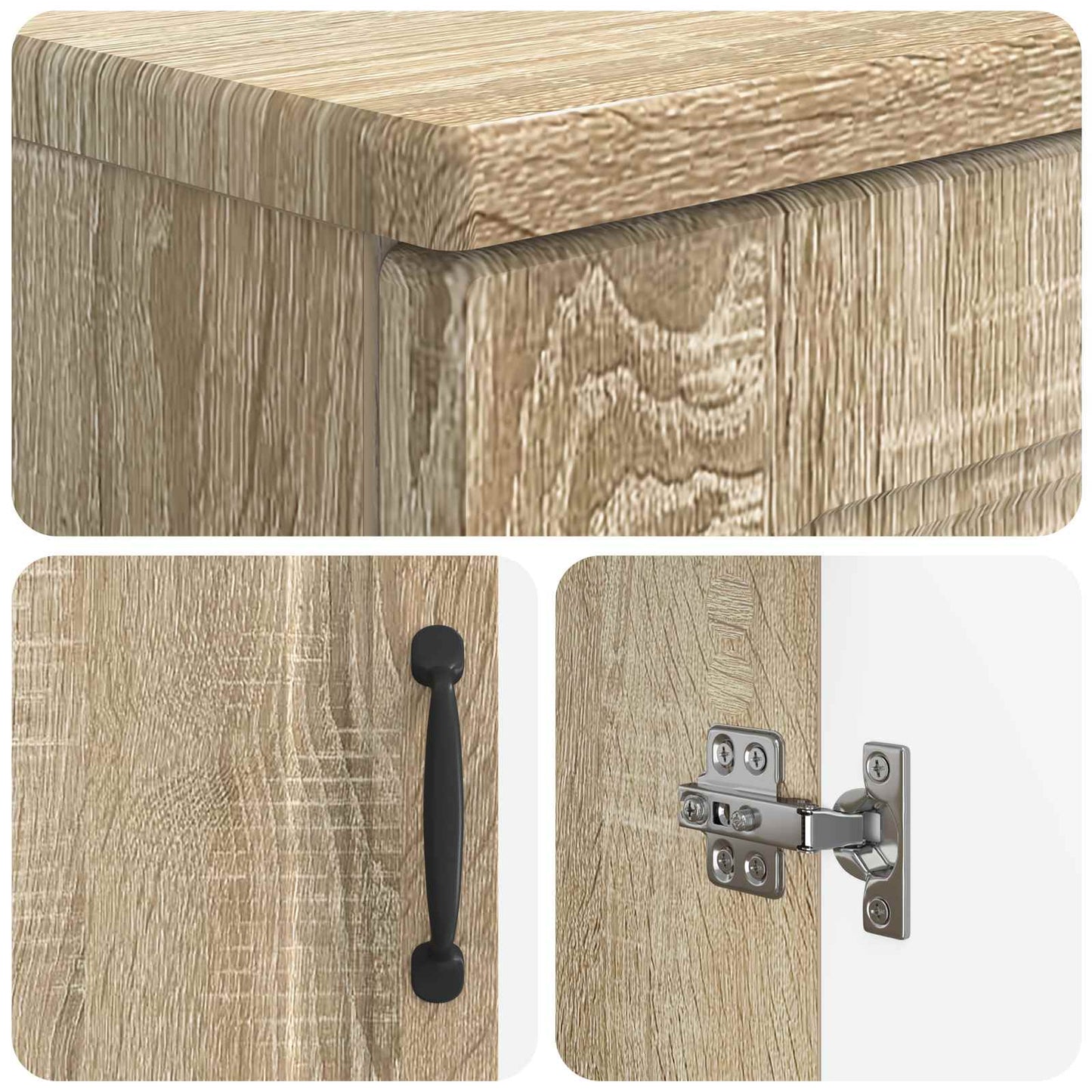 2 Piece Bathroom Cabinet Set UTRECHT Sonoma Oak Engineered Wood