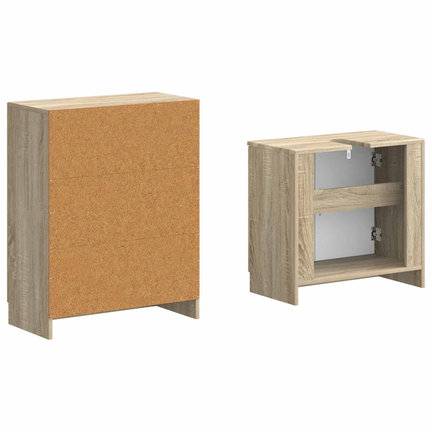 2 Piece Bathroom Cabinet Set UTRECHT Sonoma Oak Engineered Wood