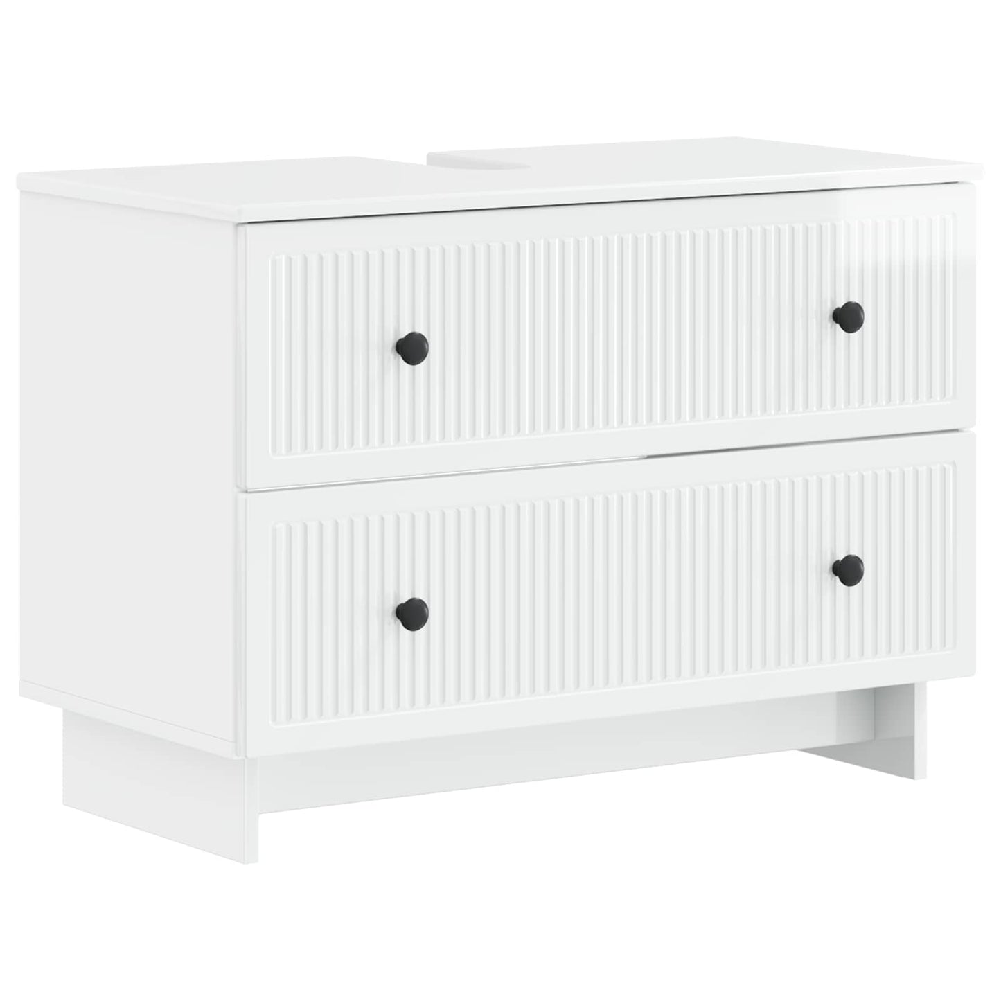 2 Piece Bathroom Cabinet Set EDE High Gloss White