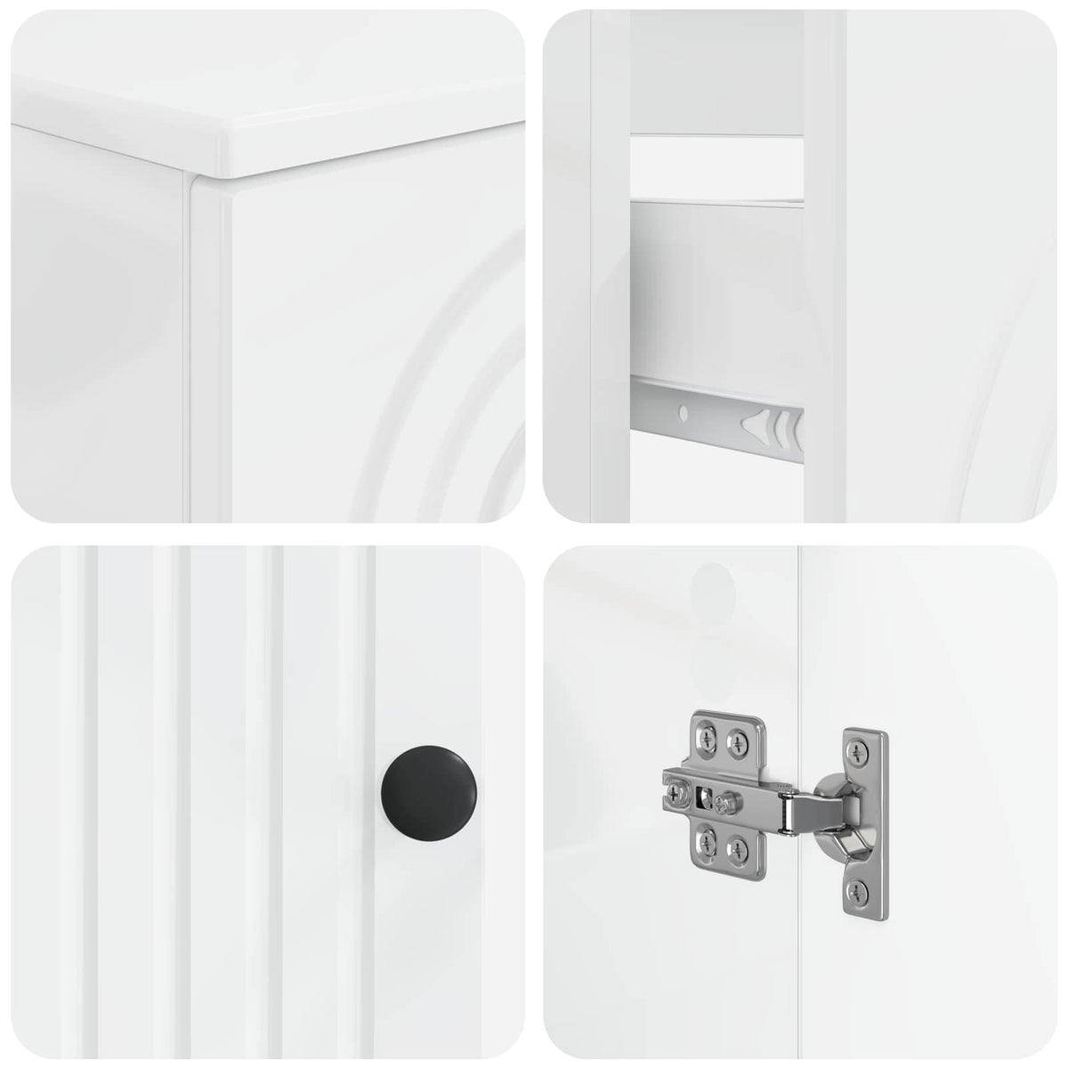 2 Piece Bathroom Cabinet Set ALKMAAR High Gloss White