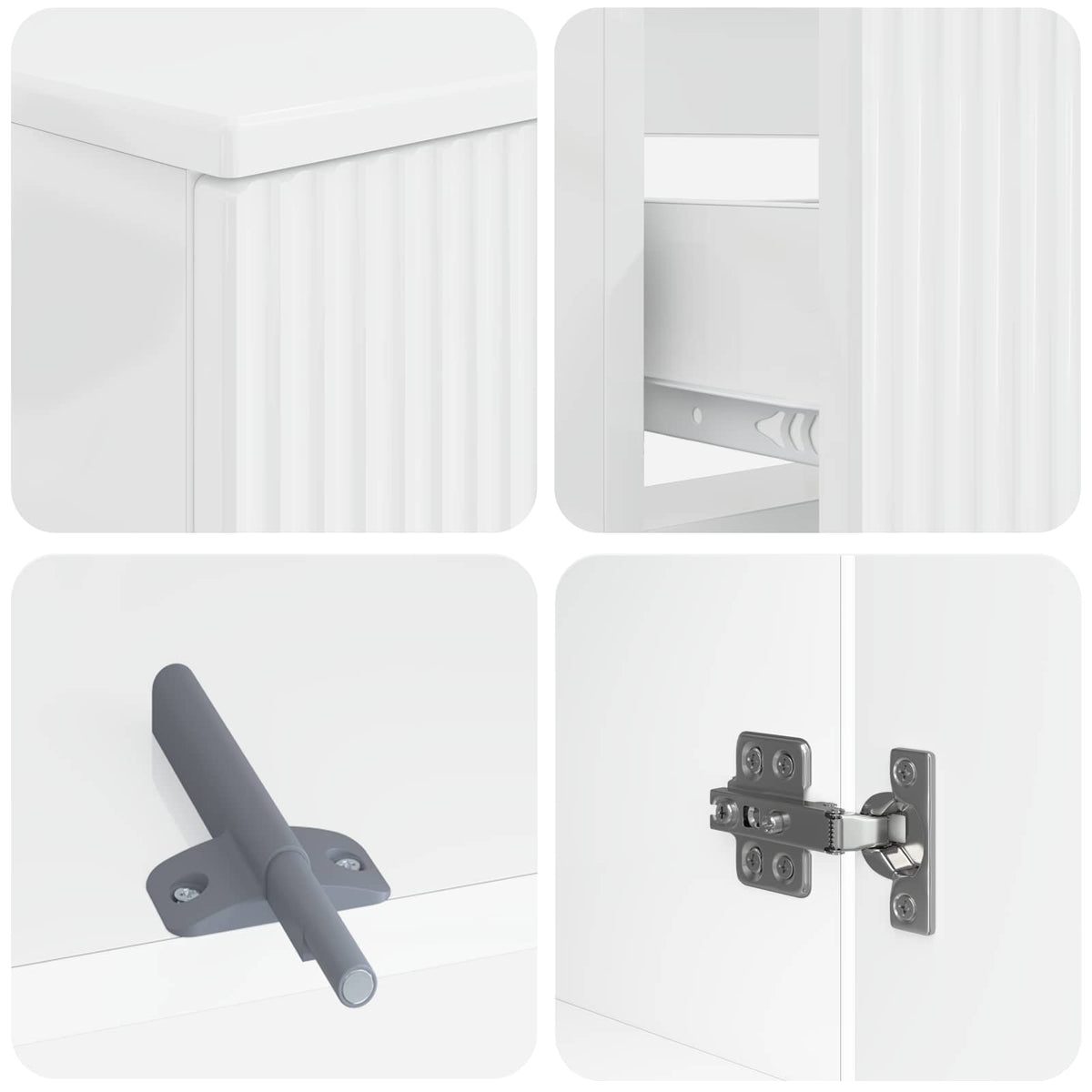 2 Piece Bathroom Cabinet Set ARNHEM High Gloss White