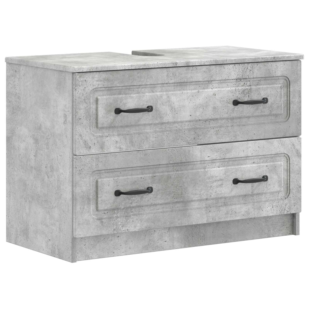 2 Piece Bathroom Cabinet Set UTRECHT Concrete Grey