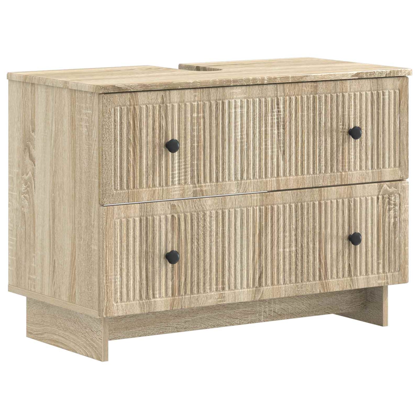 3 Piece Bathroom Cabinet Set EDE Sonoma Oak Engineered Wood