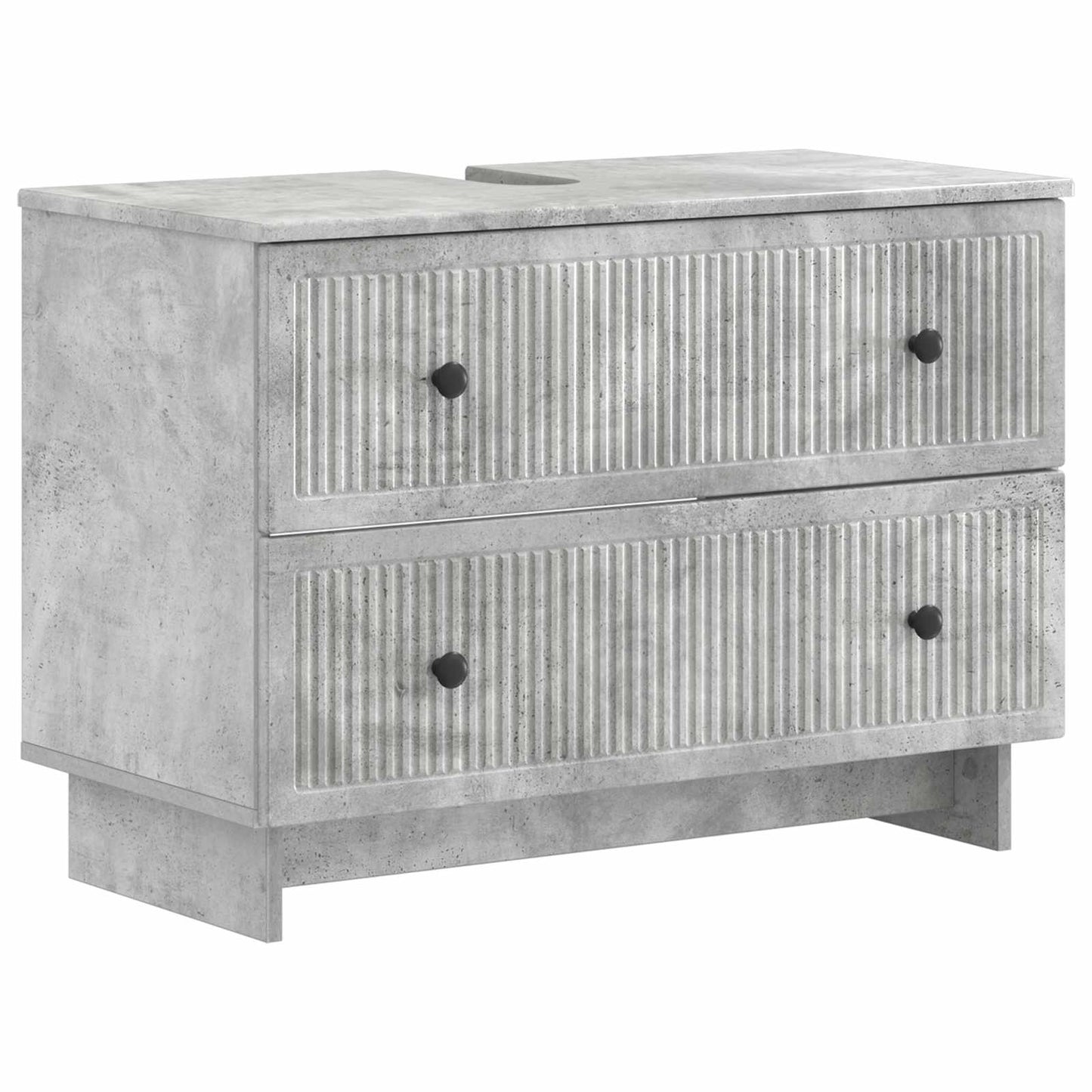 3 Piece Bathroom Cabinet Set EDE Concrete Grey Engineered Wood