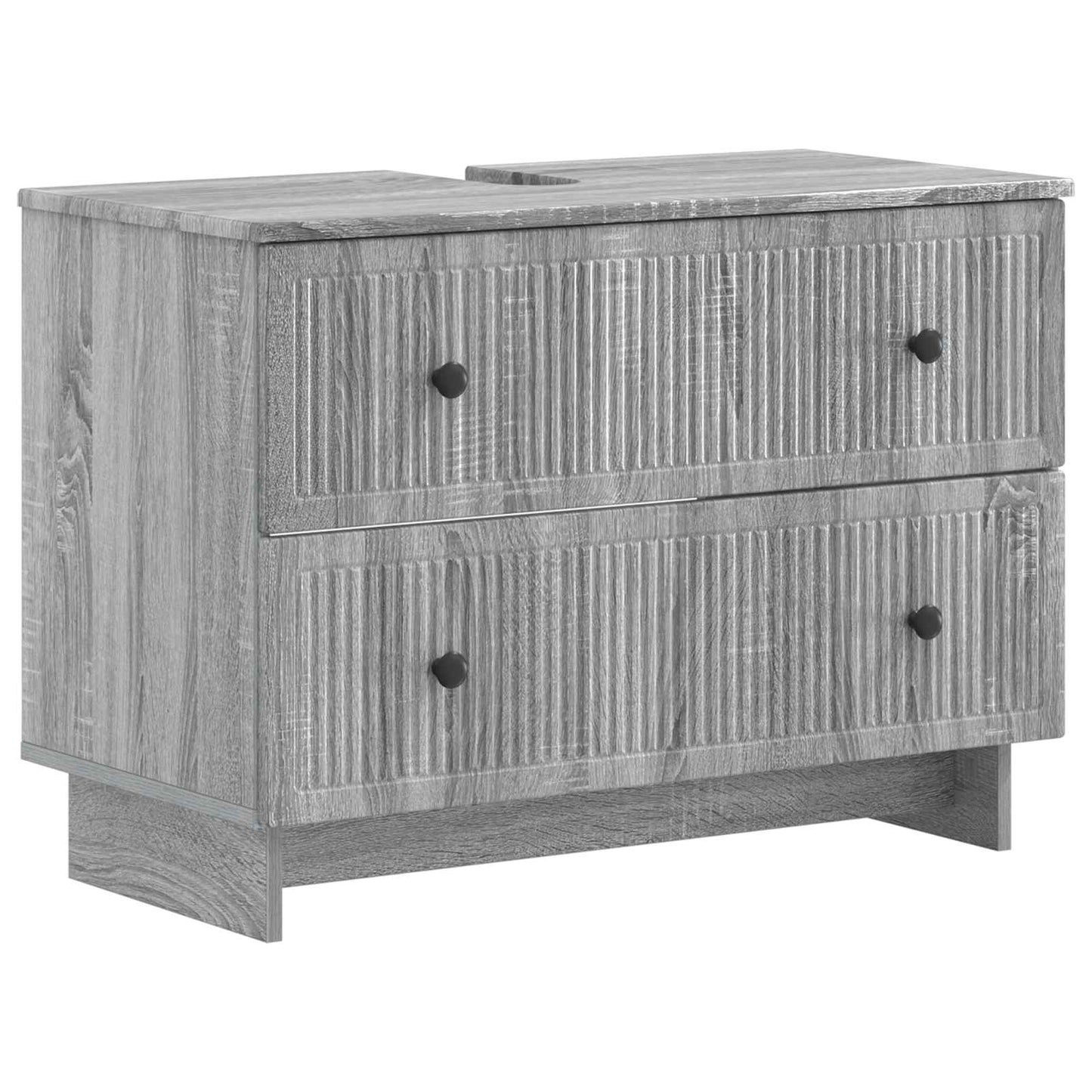 3 Piece Bathroom Cabinet Set EDE Grey Sonoma Engineered Wood