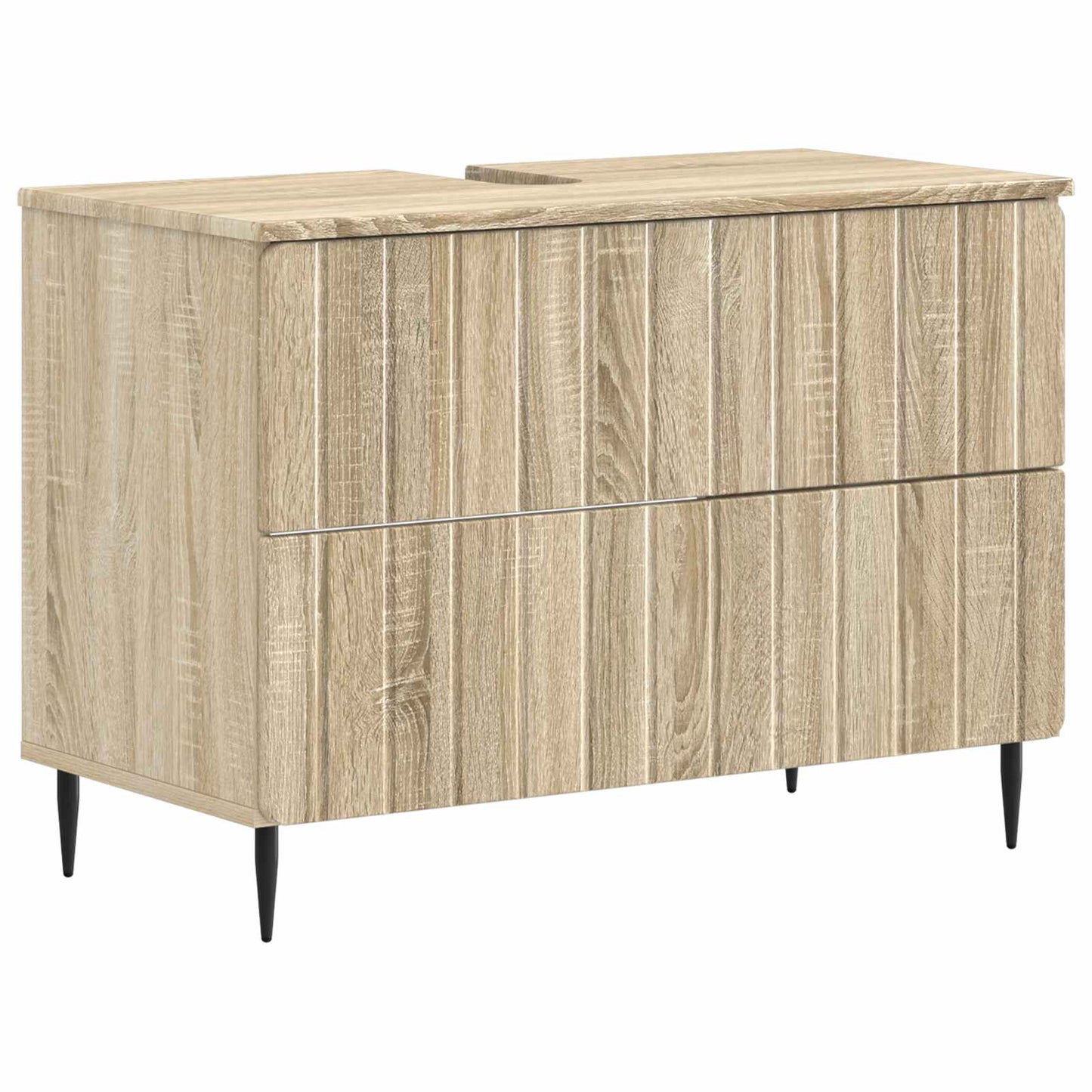 3 Piece Bathroom Cabinet Set ZWOLLE Sonoma Oak Engineered Wood