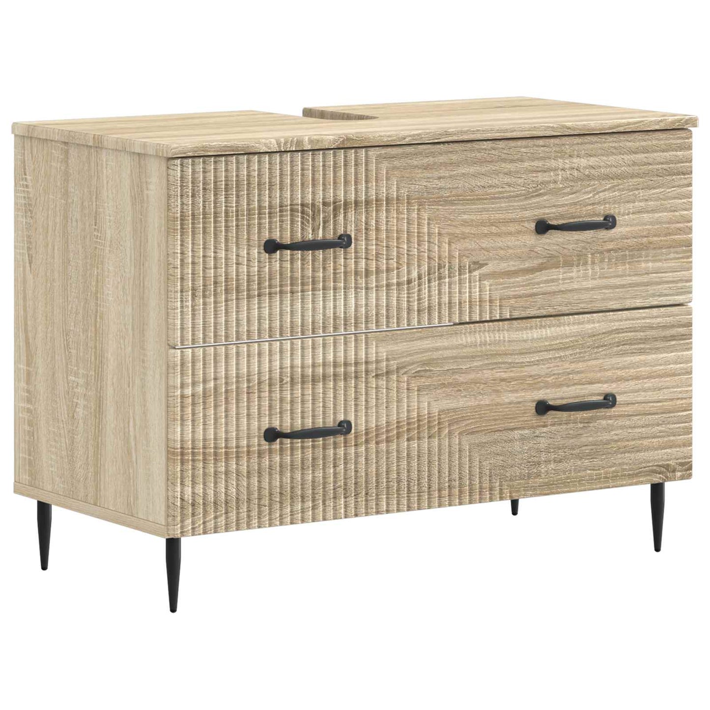 3 Piece Bathroom Cabinet Set HAARLEM Sonoma Oak Engineered Wood