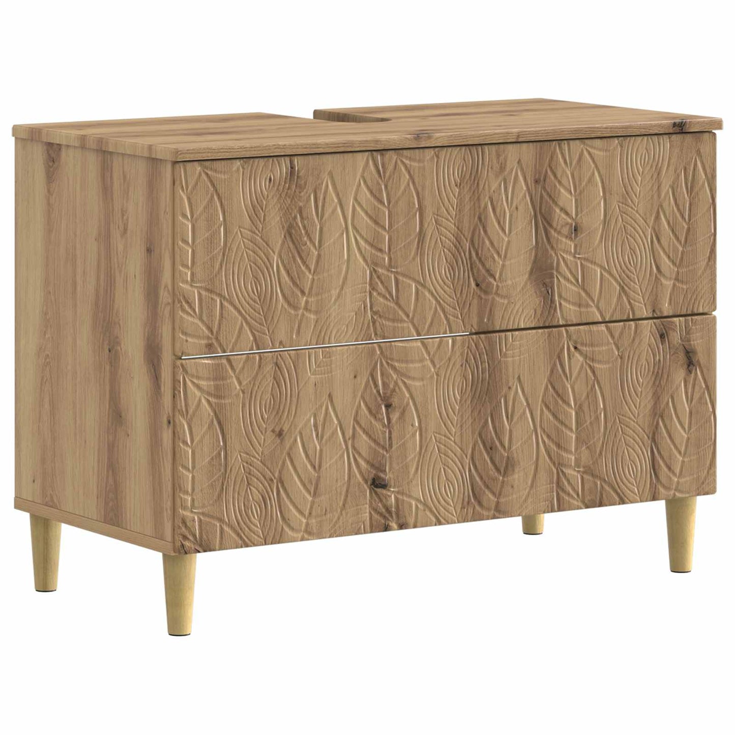 3 Piece Bathroom Cabinet Set DELFT Artisan Oak Engineered Wood