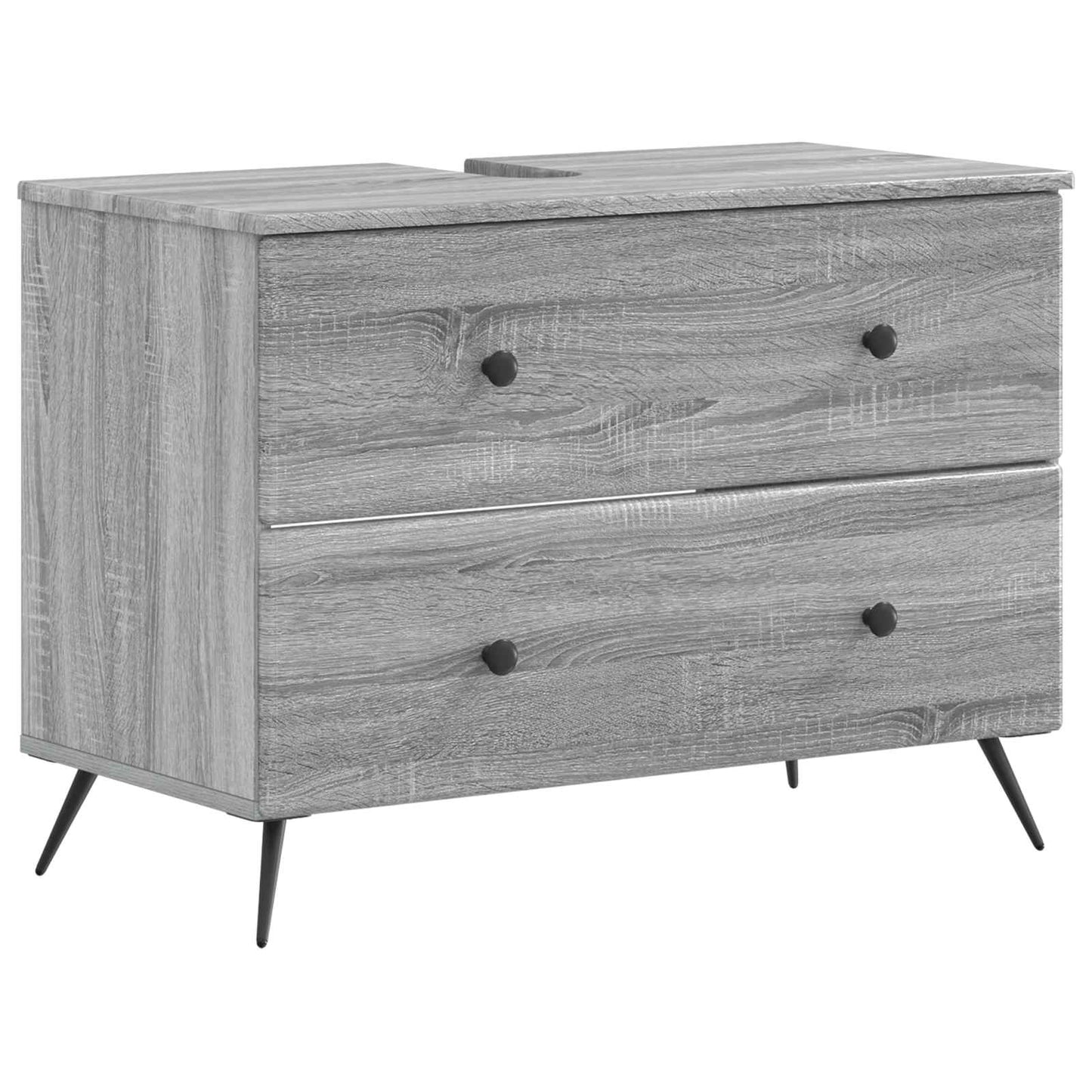 3 Piece Bathroom Cabinet Set BREDA Grey Sonoma Engineered Wood