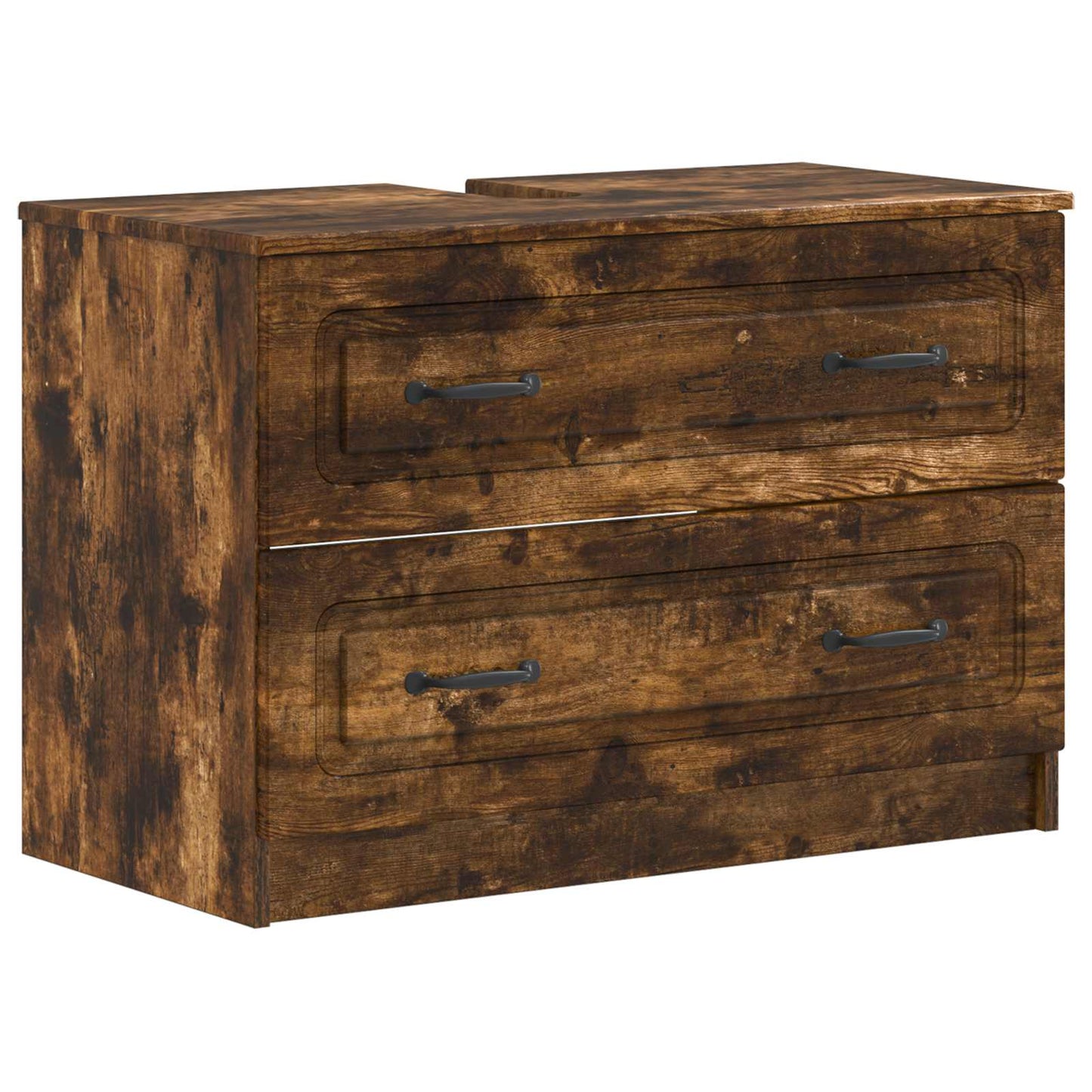 3 Piece Bathroom Cabinet Set UTRECHT Smoked Oak Engineered Wood