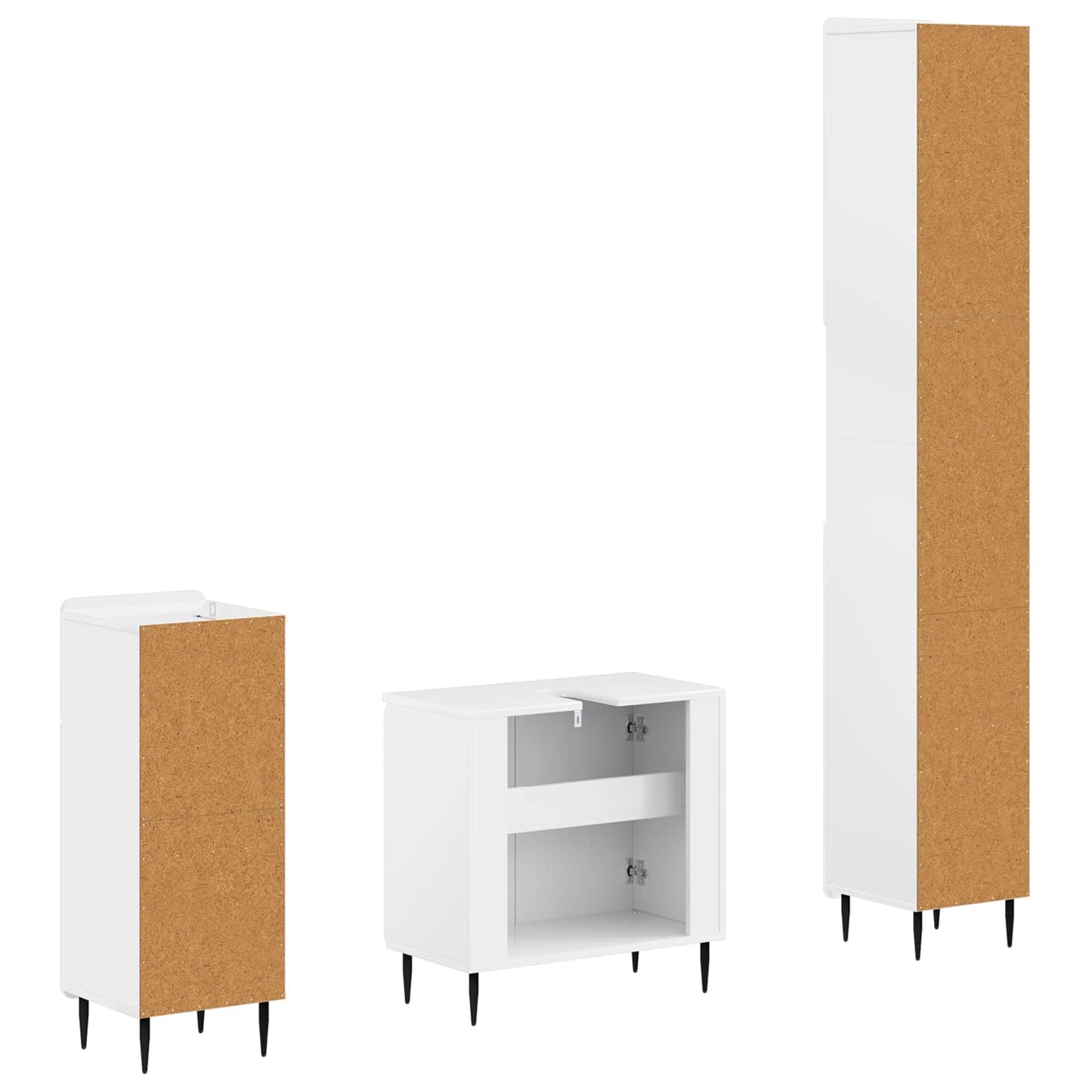 3 Piece Bathroom Cabinet Set ZWOLLE Engineered Wood