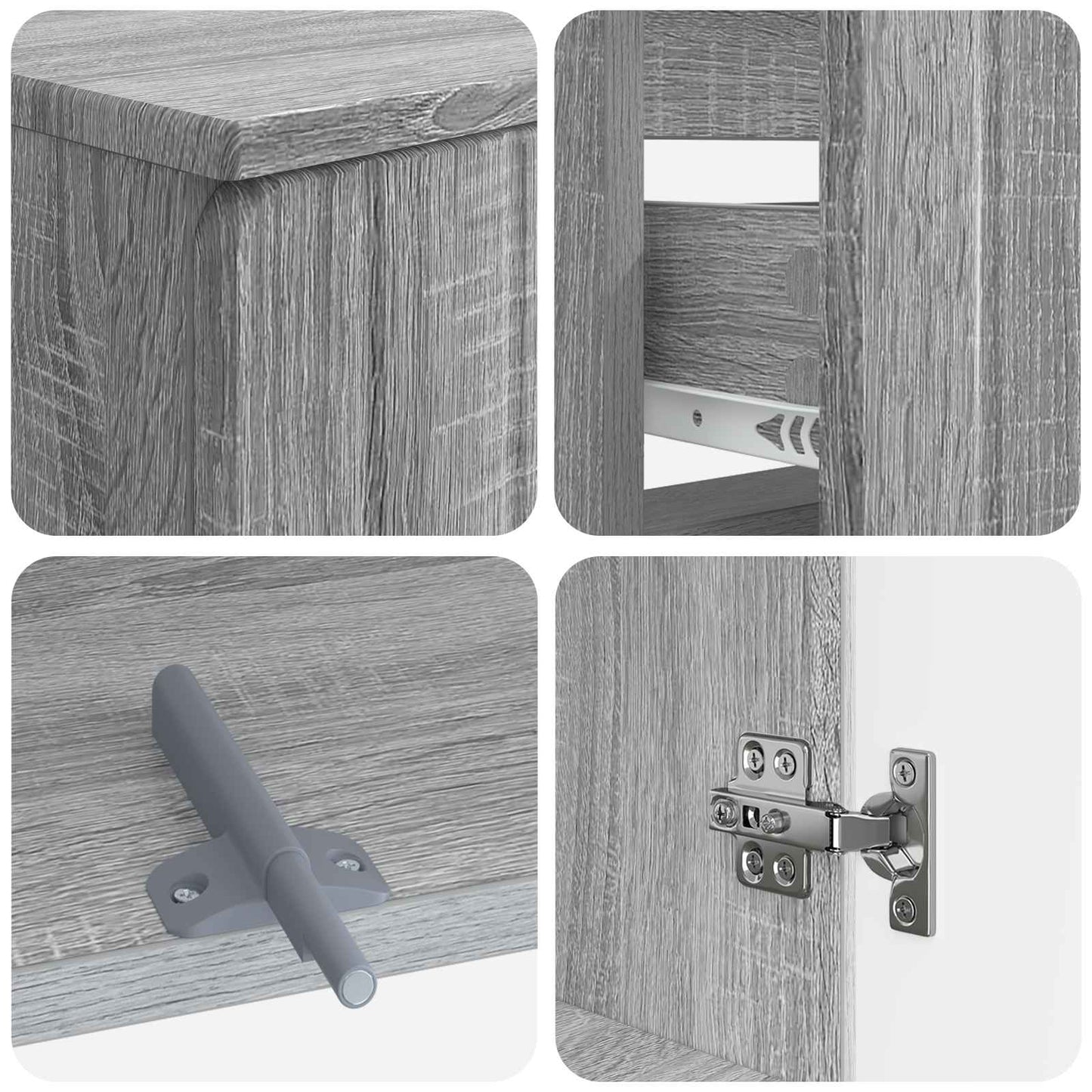 3 Piece Bathroom Cabinet Set ZWOLLE Engineered Wood